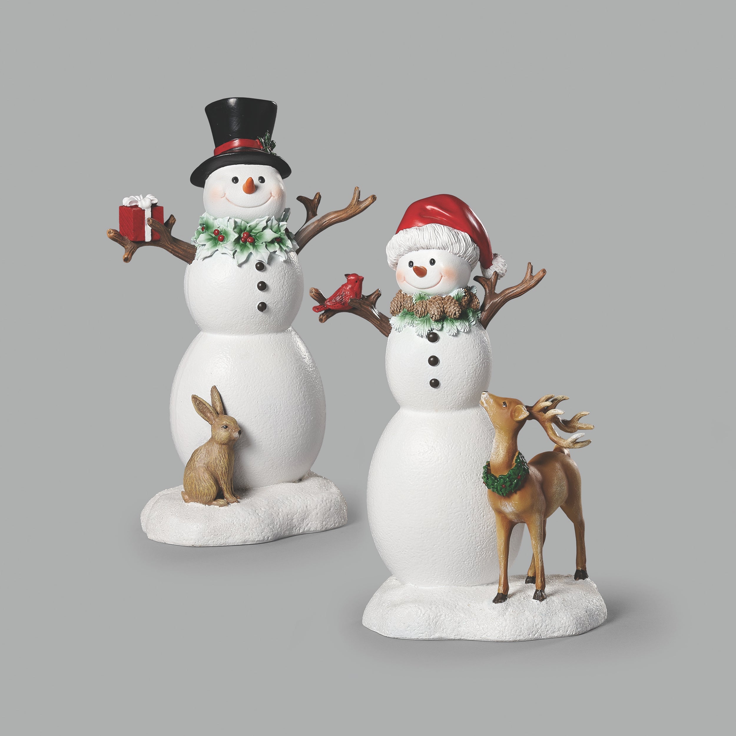 Snowman Figures with Forest Friends