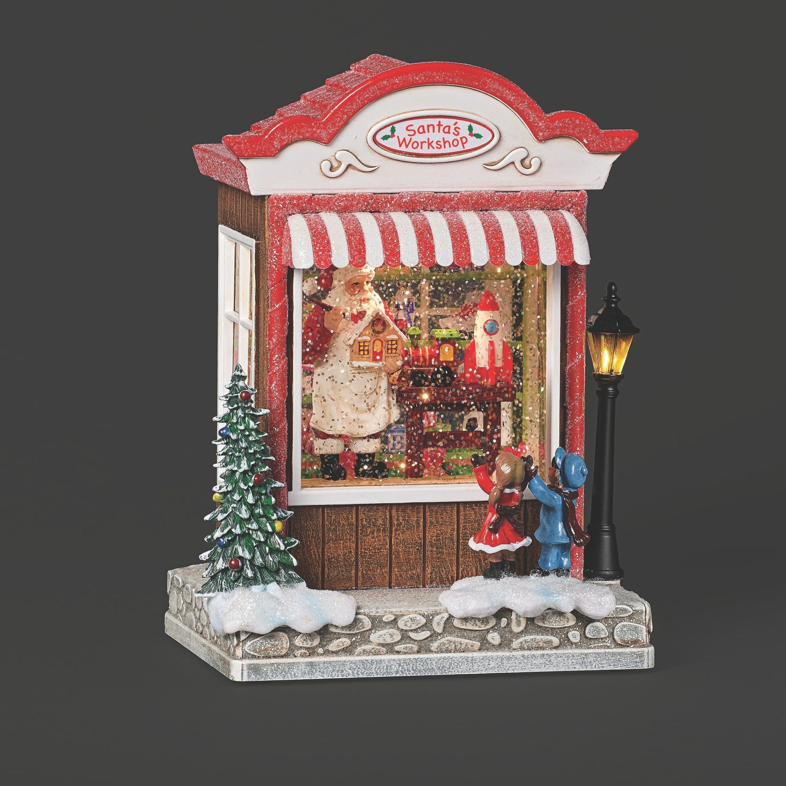 Confetti Lites Lighted Swirl Santa’s Work Shop