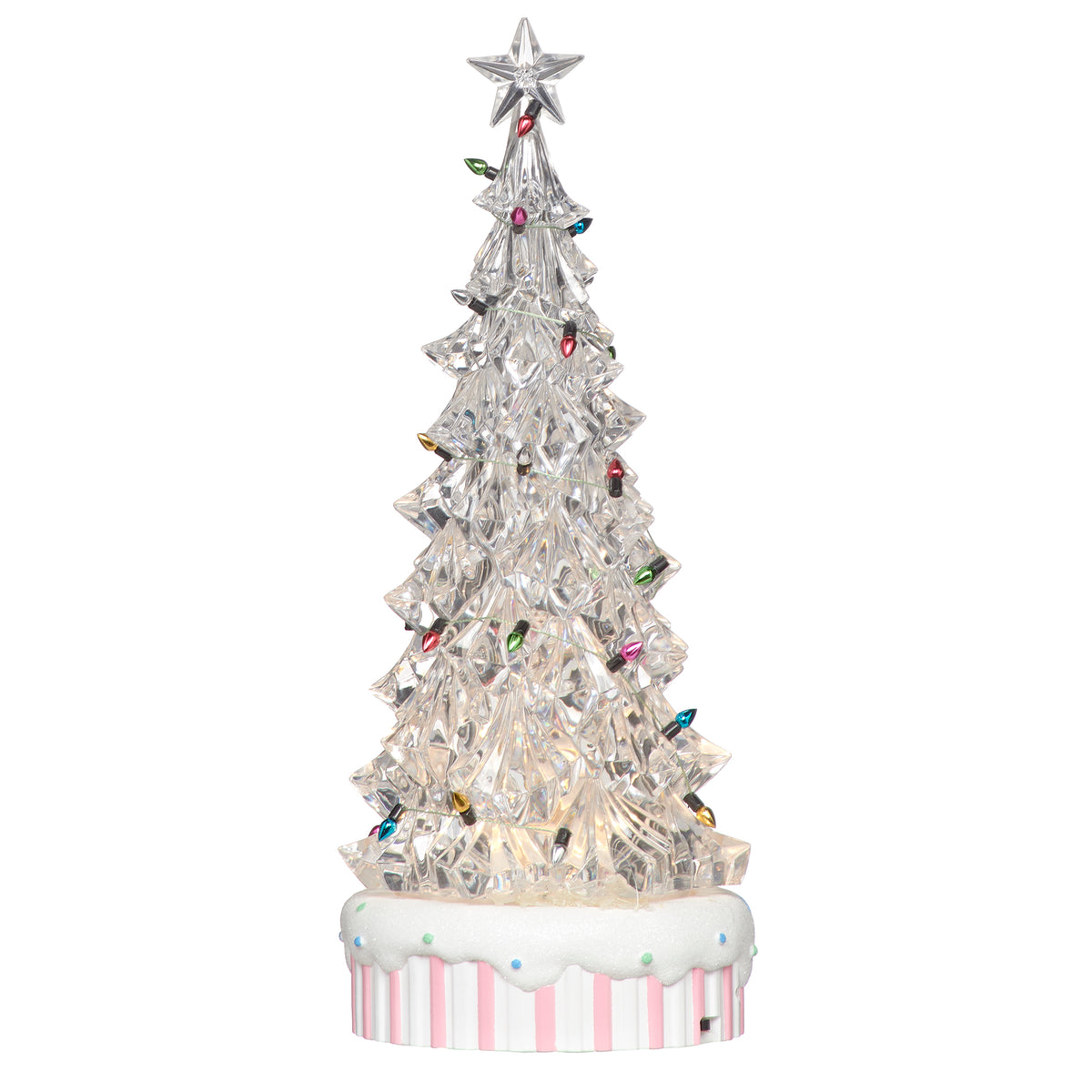 Gingerbread Lighted Rotating Tree with Cupcake Base