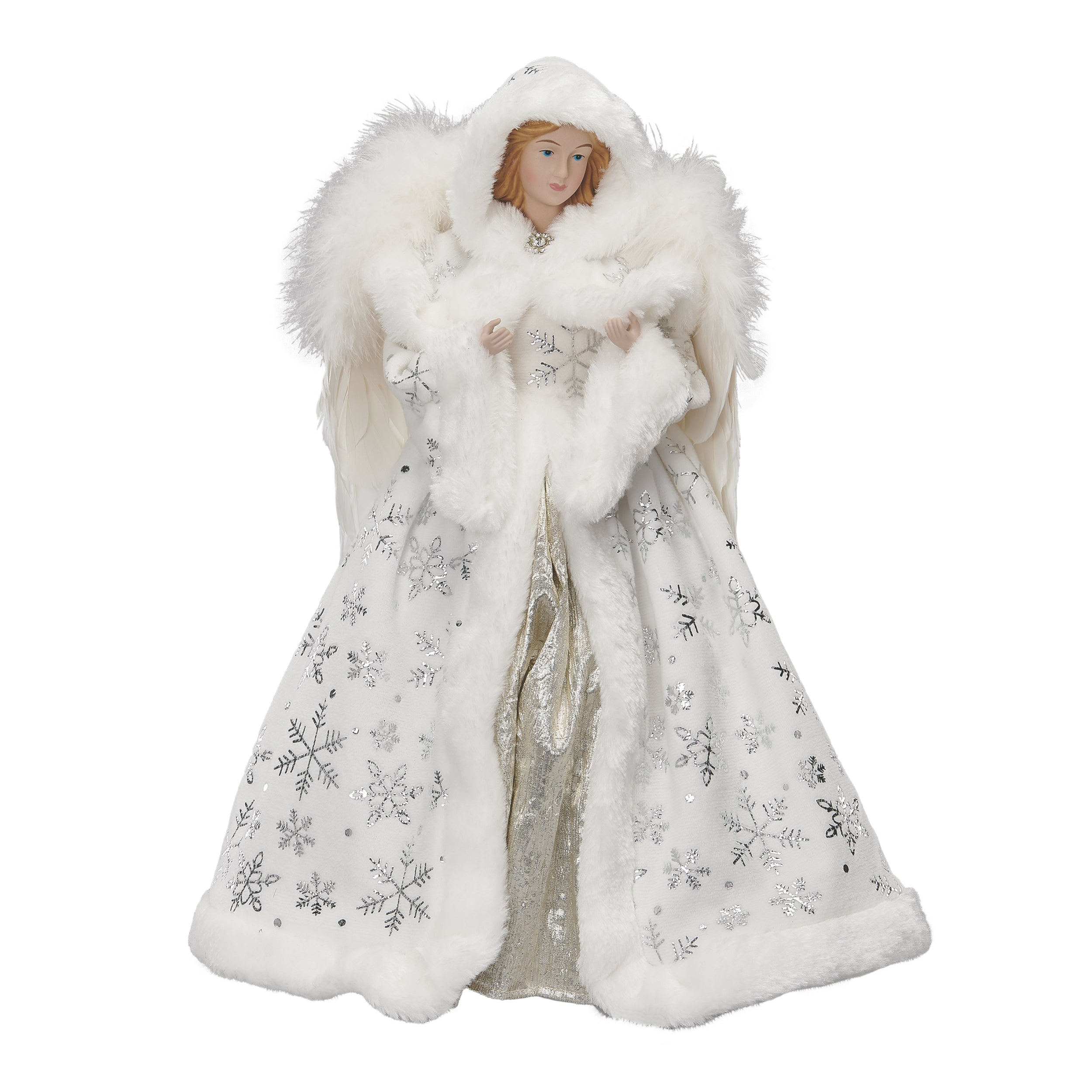 Snowflake Coat Angel Christmas Tree Topper