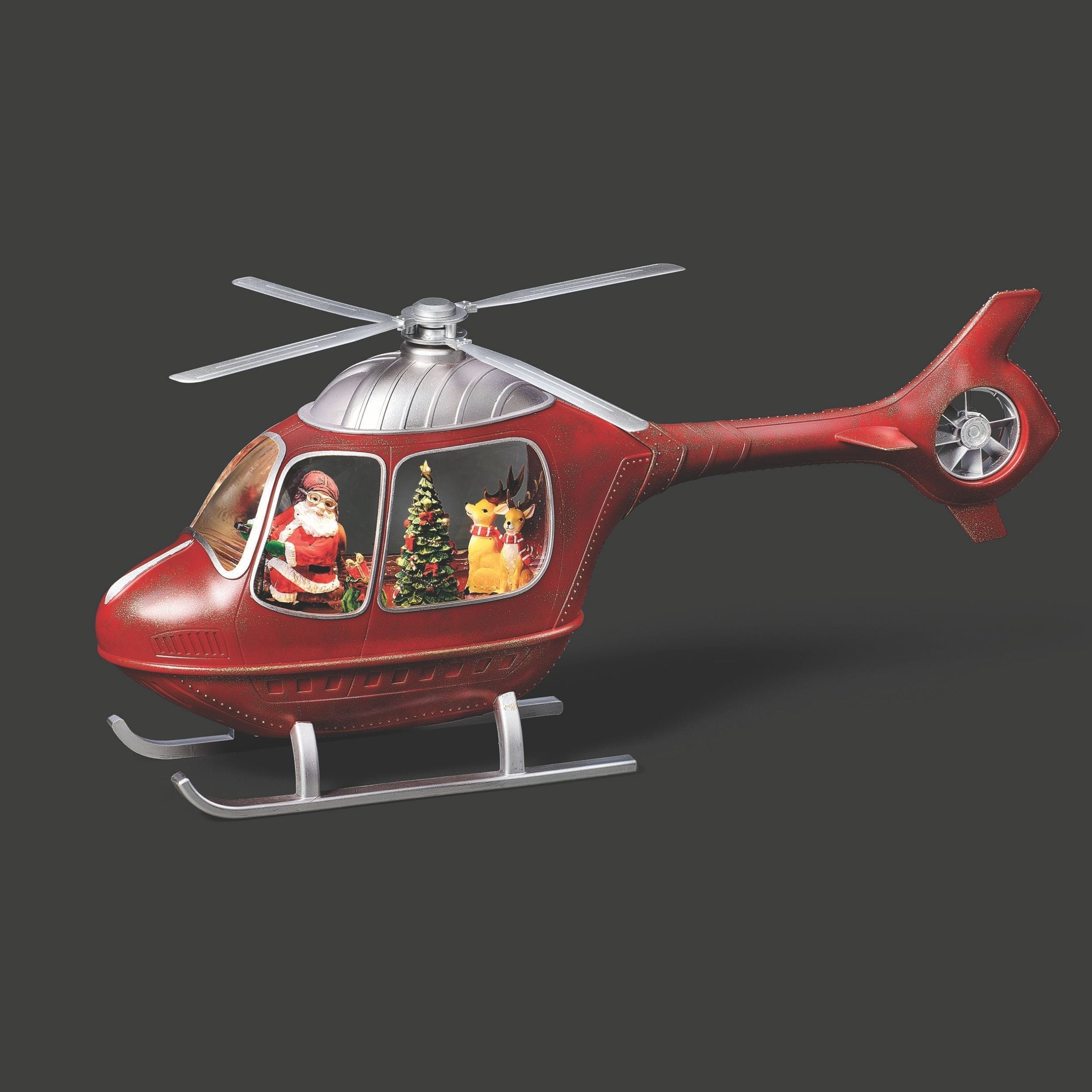 Confetti Lites Lighted Musical Swirl Helicopter with Santa & Reindeer