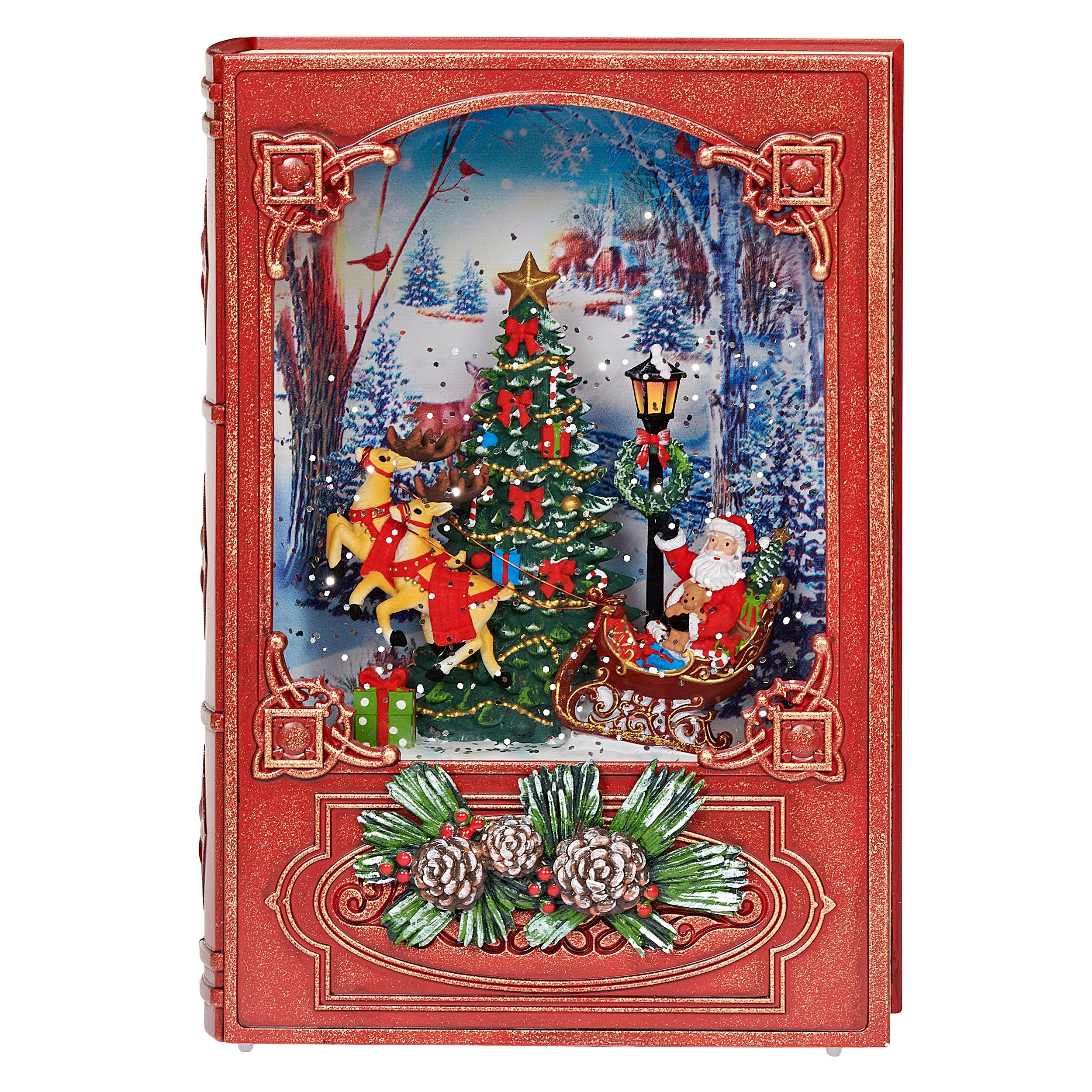 Decorative Christmas book with a festive scene on the cover