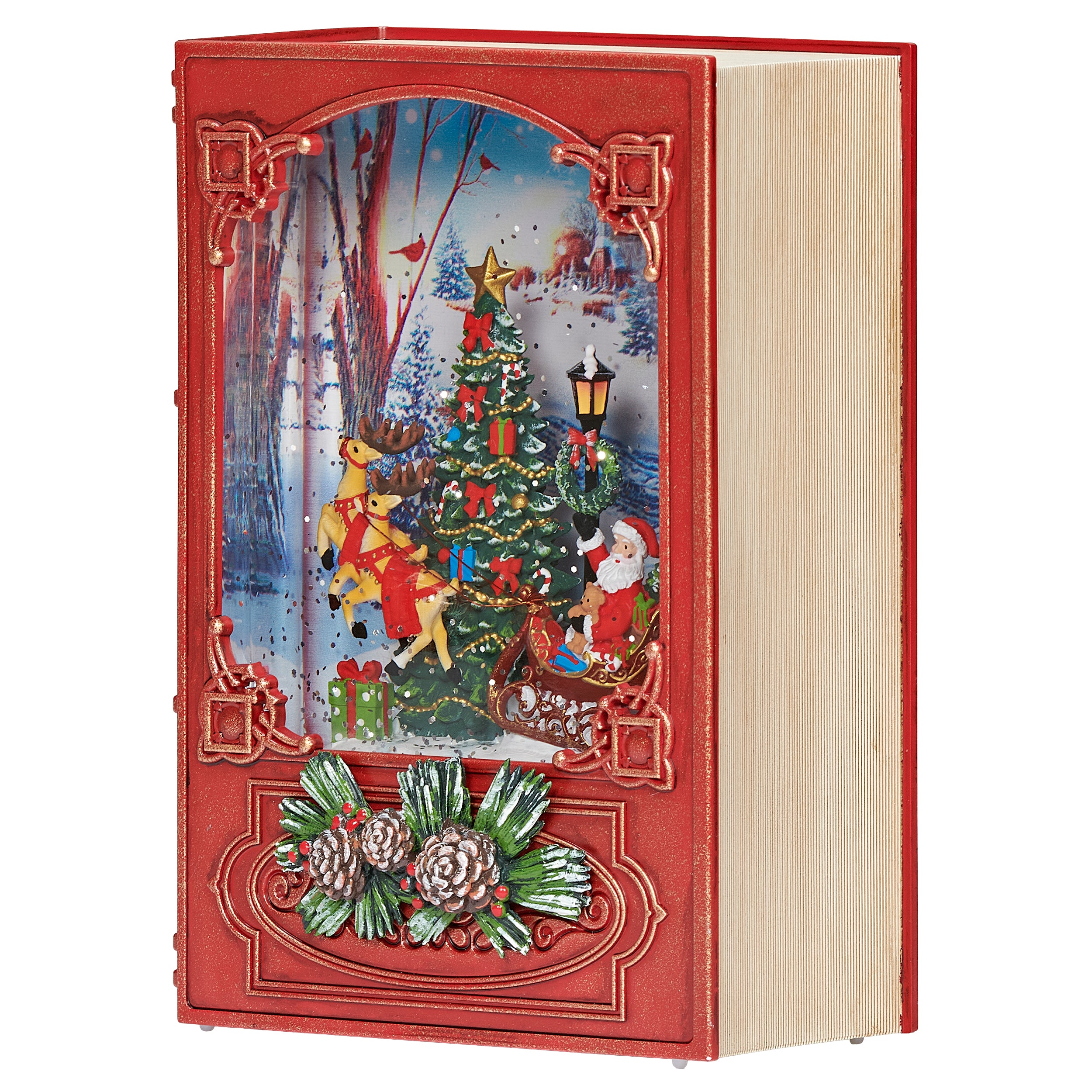Decorative book with a Christmas scene on the cover