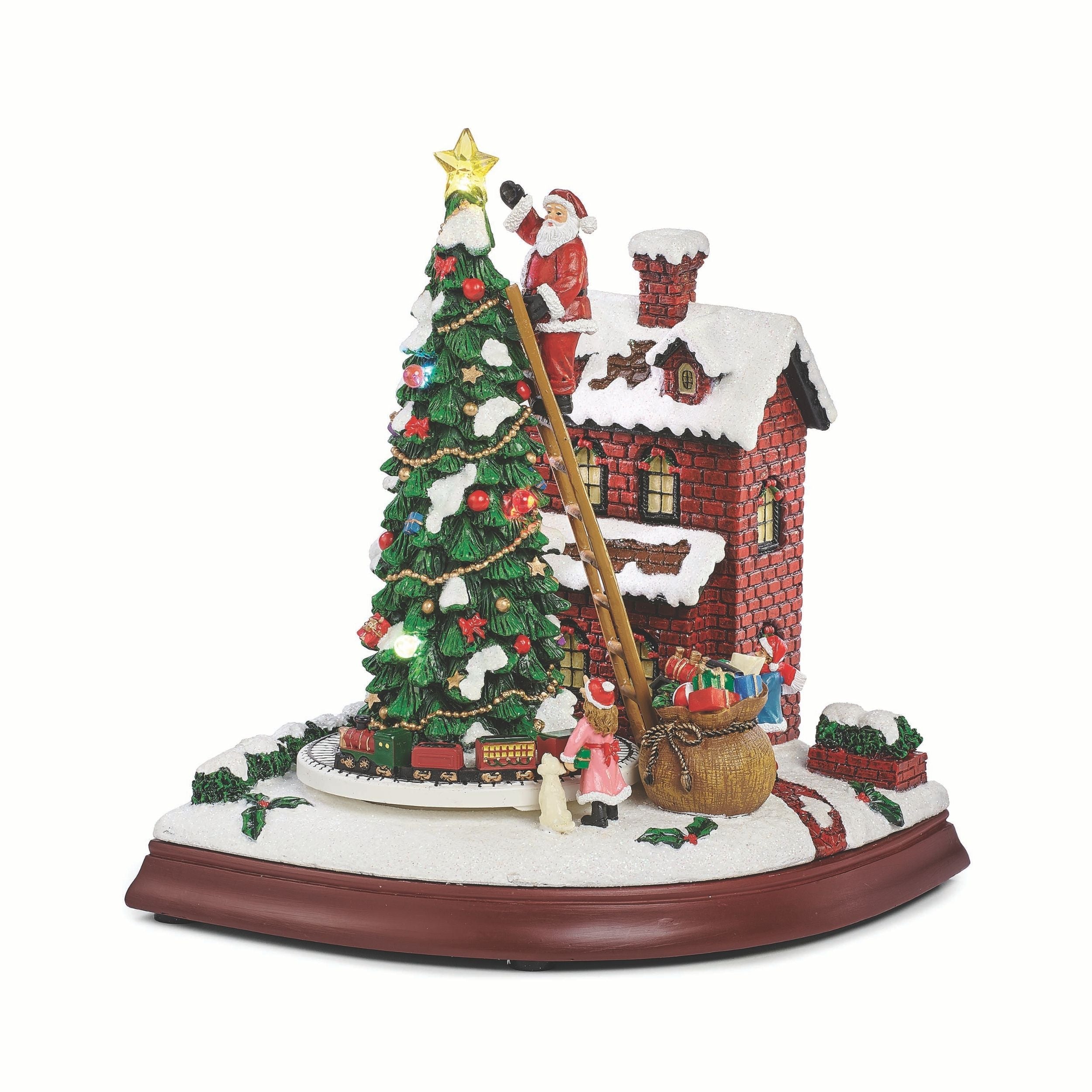 Amusements Lighted Musical Rotating Santa Lighting Tree