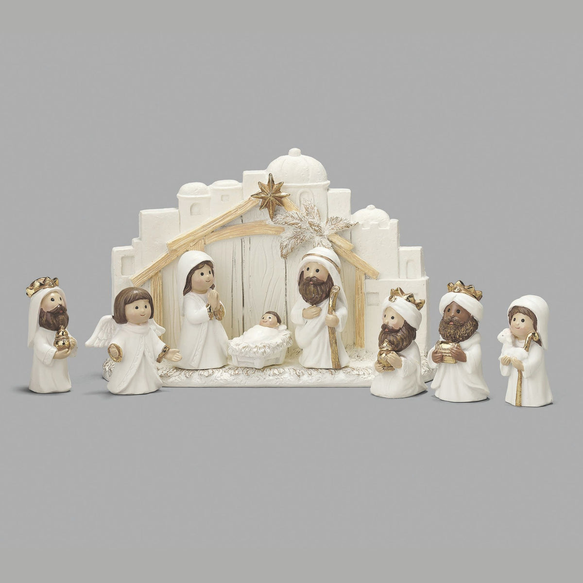 Children’s Nativity 9-Piece Set in All White