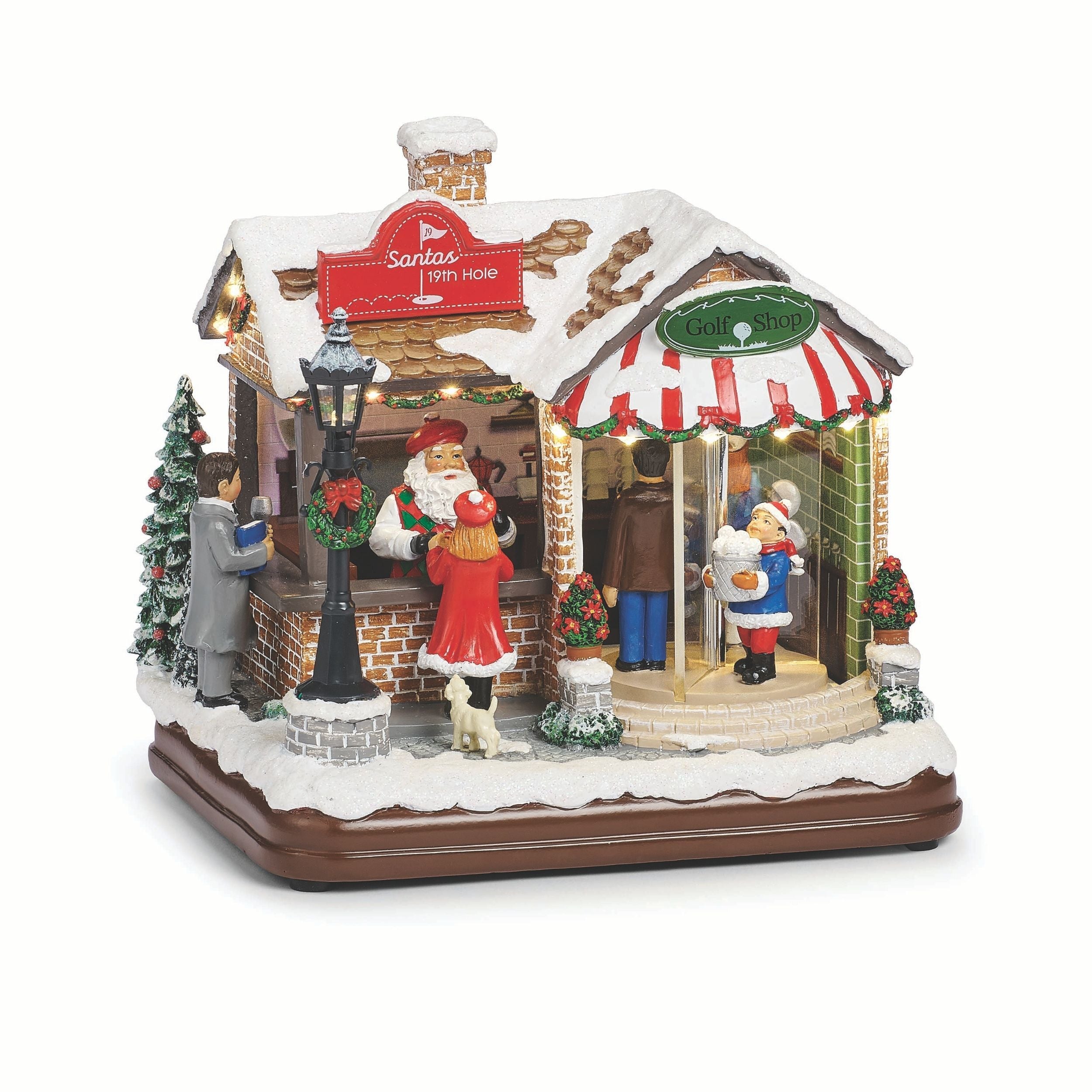 Amusements Lighted Musical Rotating Santa’s Golf Shop