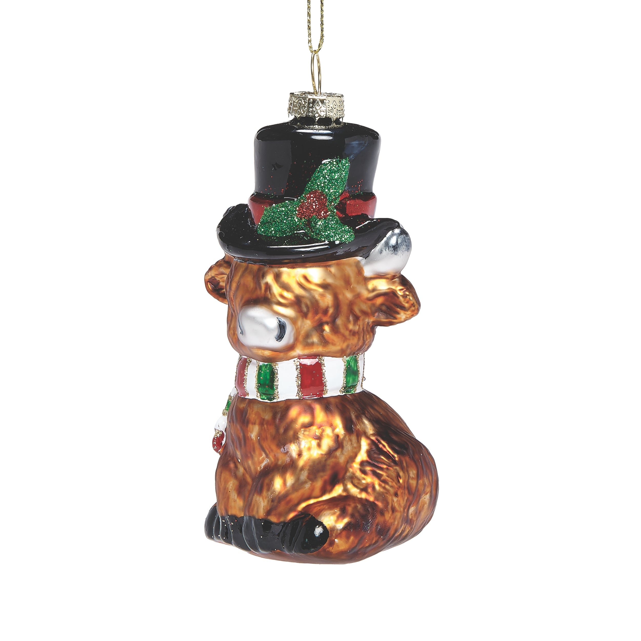 Highland Cow Glass Ornament