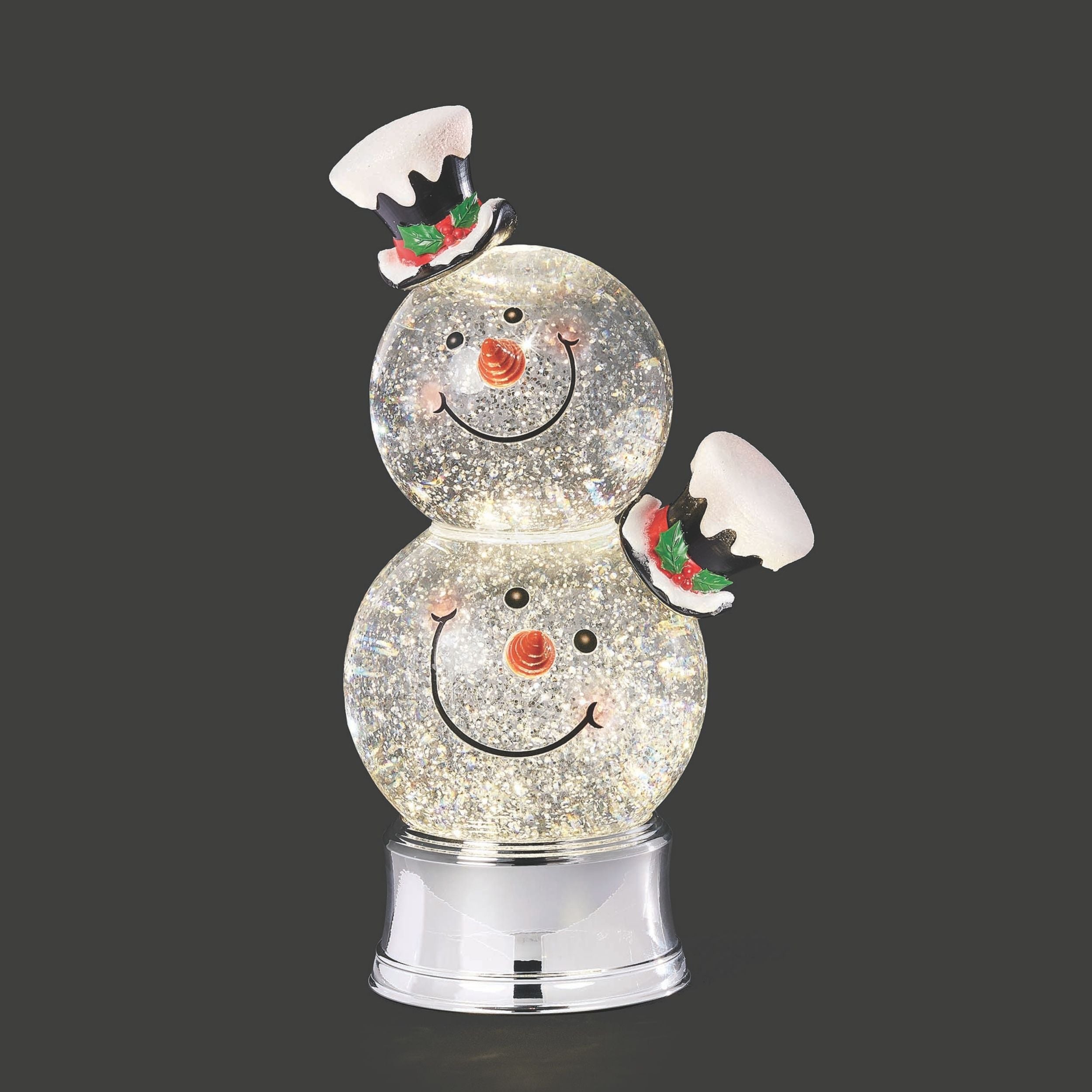Confetti Lites Lighted Swirl Stacked Snowman Heads