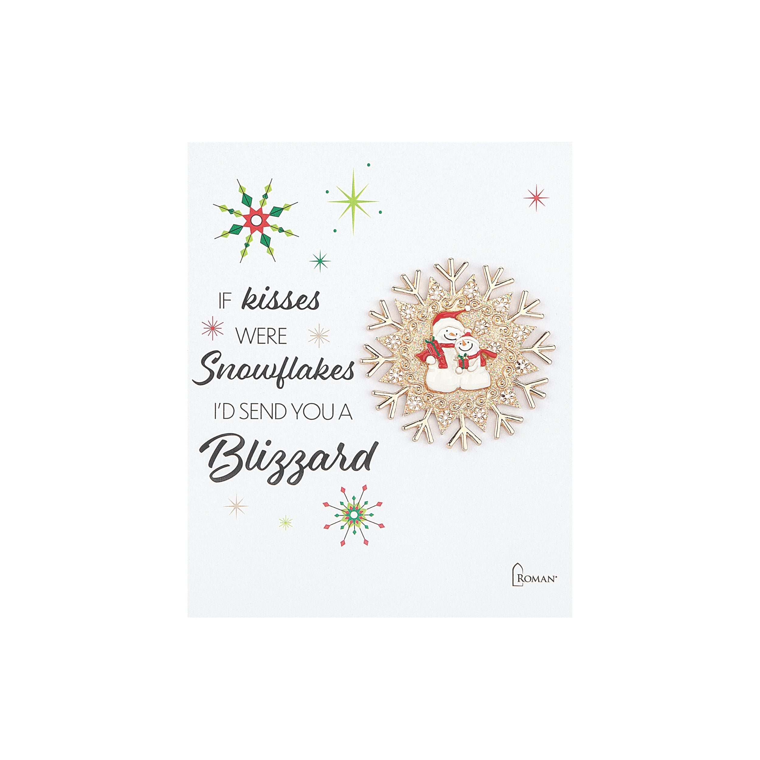 "If Kisses were Snowflakes" Snowman Pin