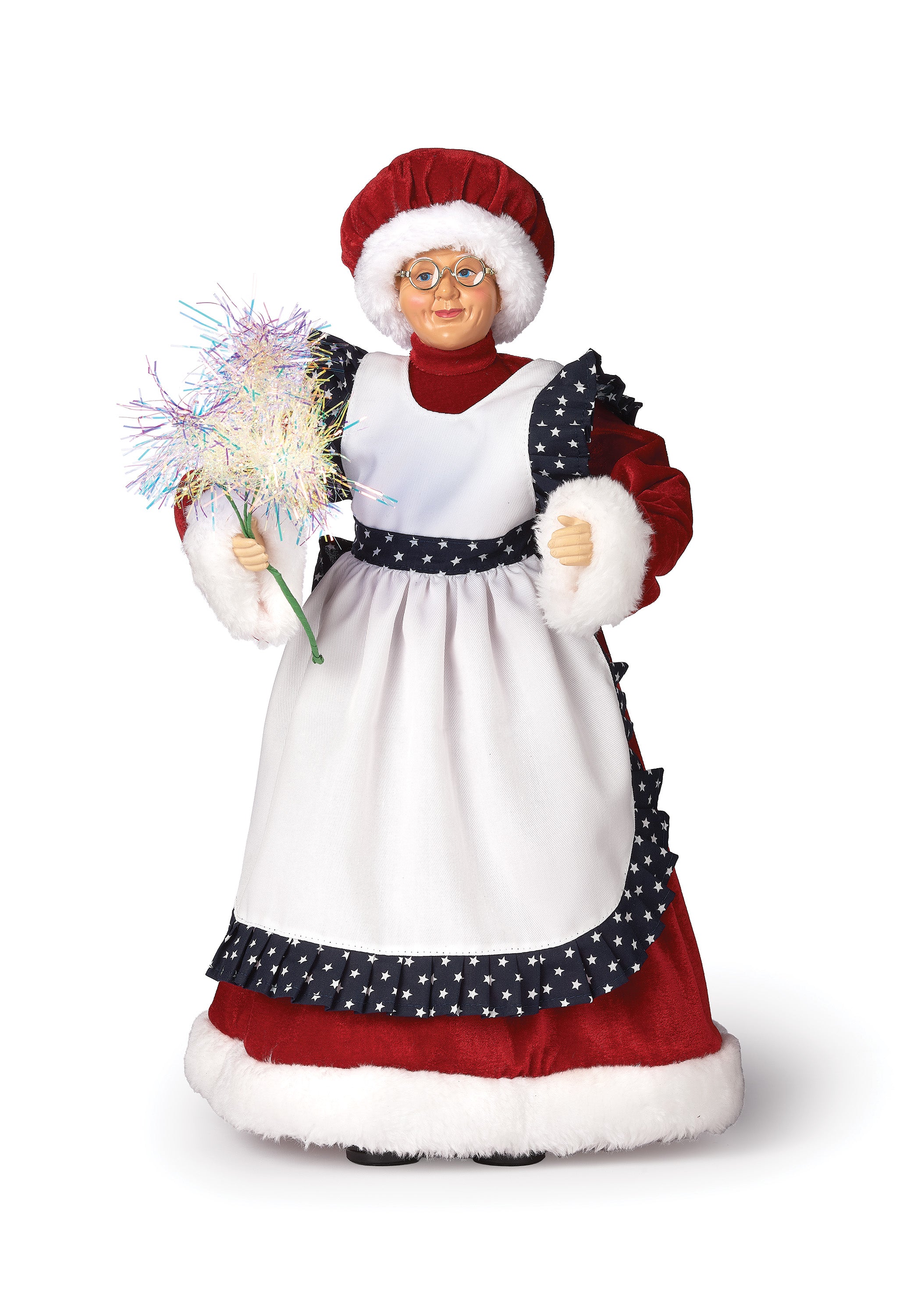 Patriotic Mrs. Claus Figure
