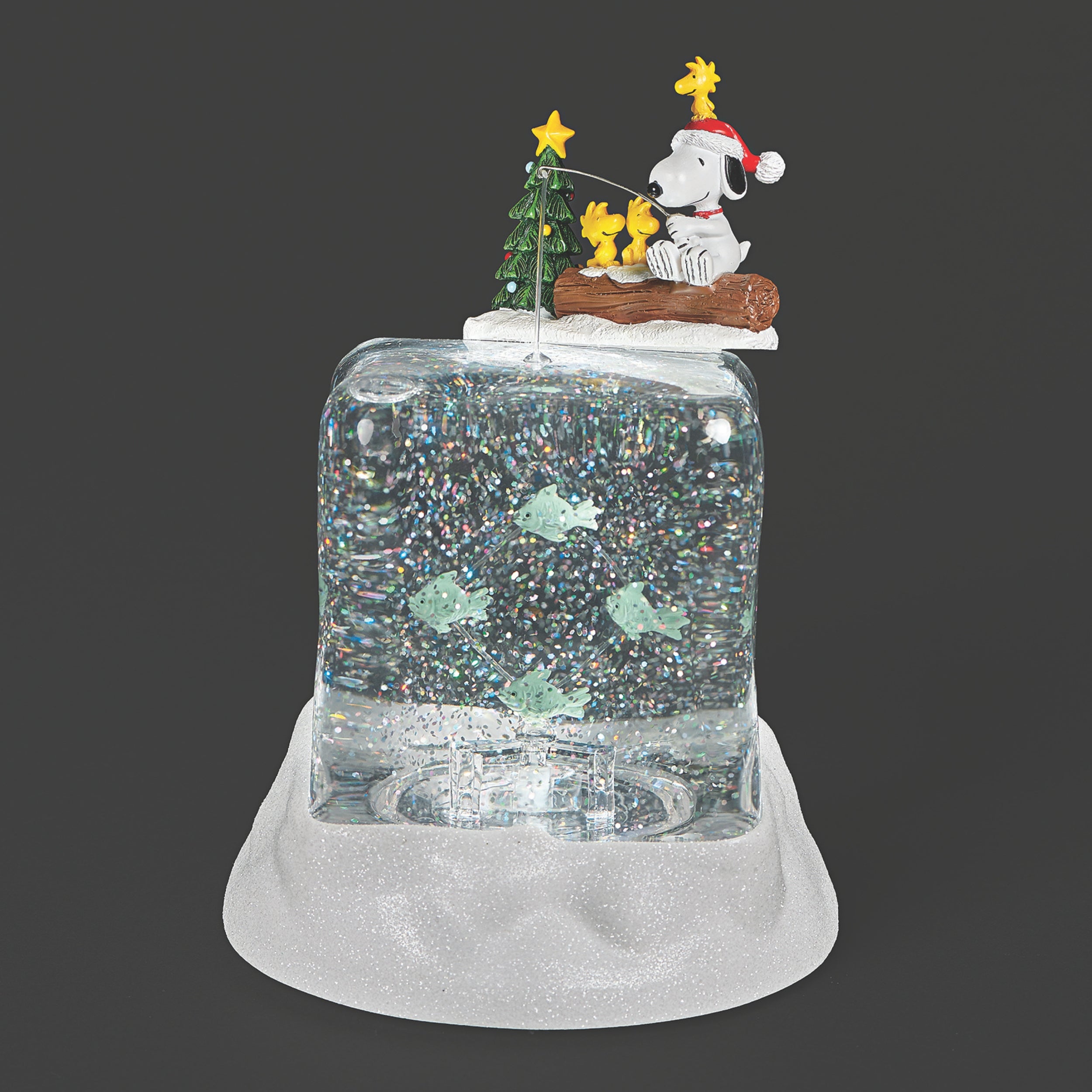 Peanuts Snoopy & Woodstock Lighted Fishing Scene - Confetti Lites