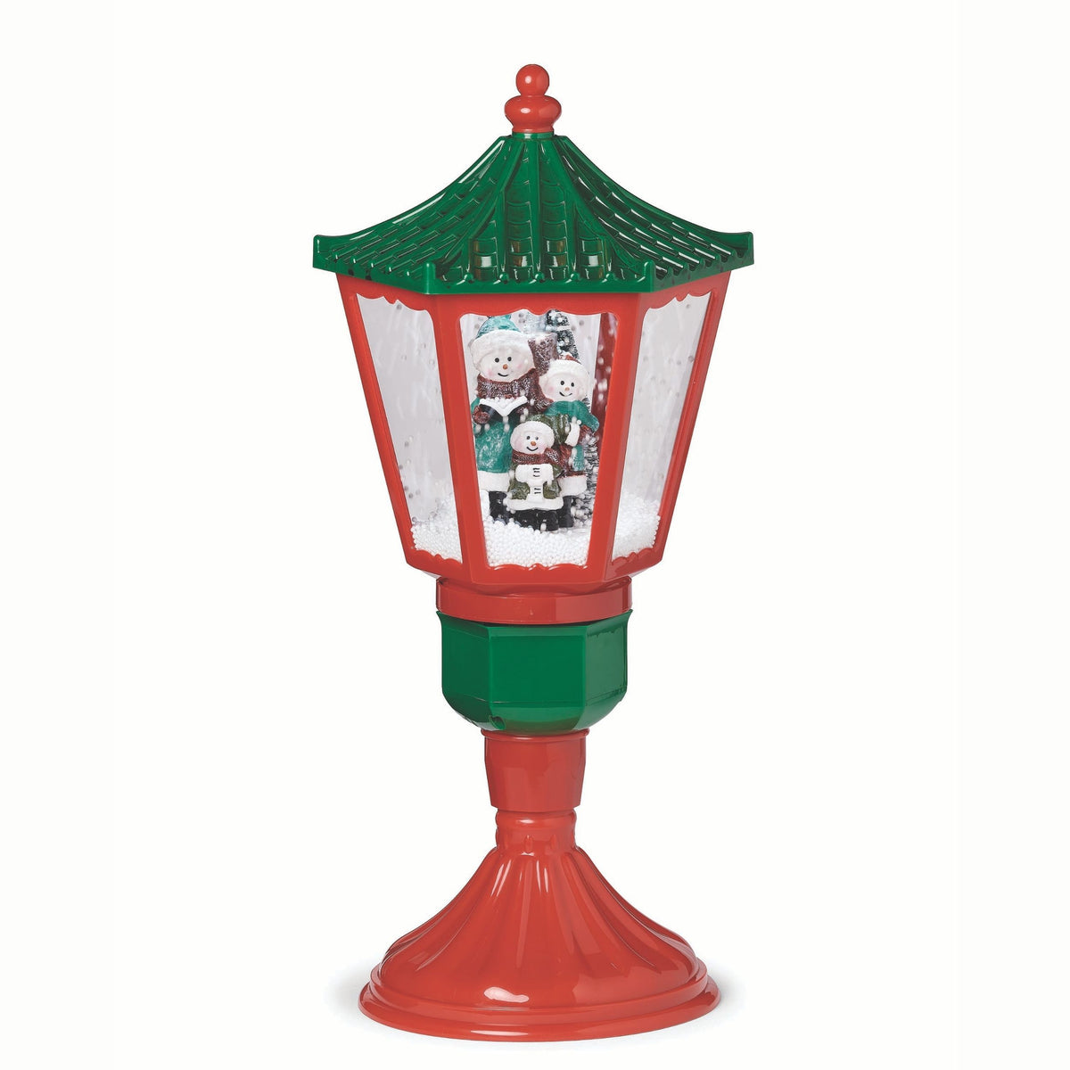 Amusements Lighted Lamp Post with Snowman & Carolers