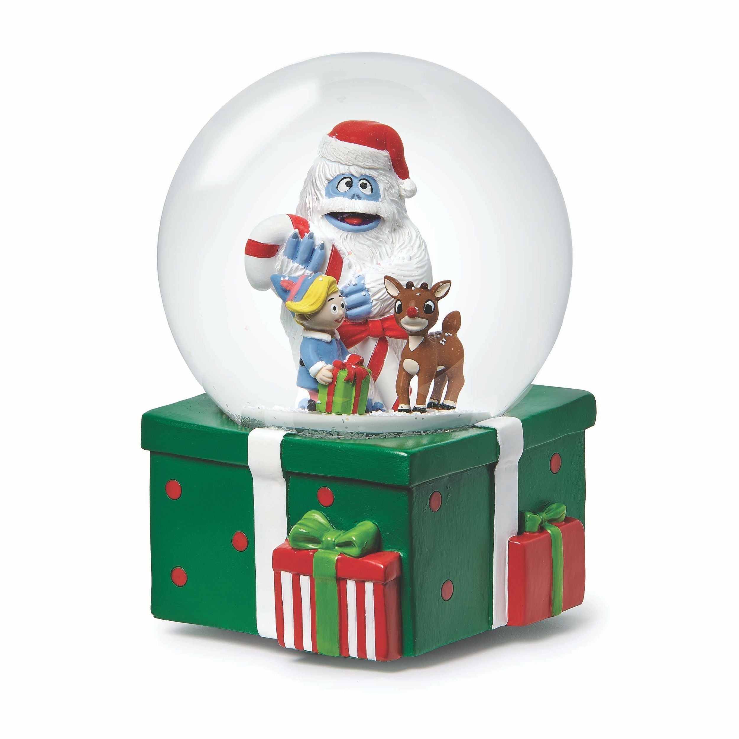 Rudolph & Friends Musical Rotating on Gift Glitterdome