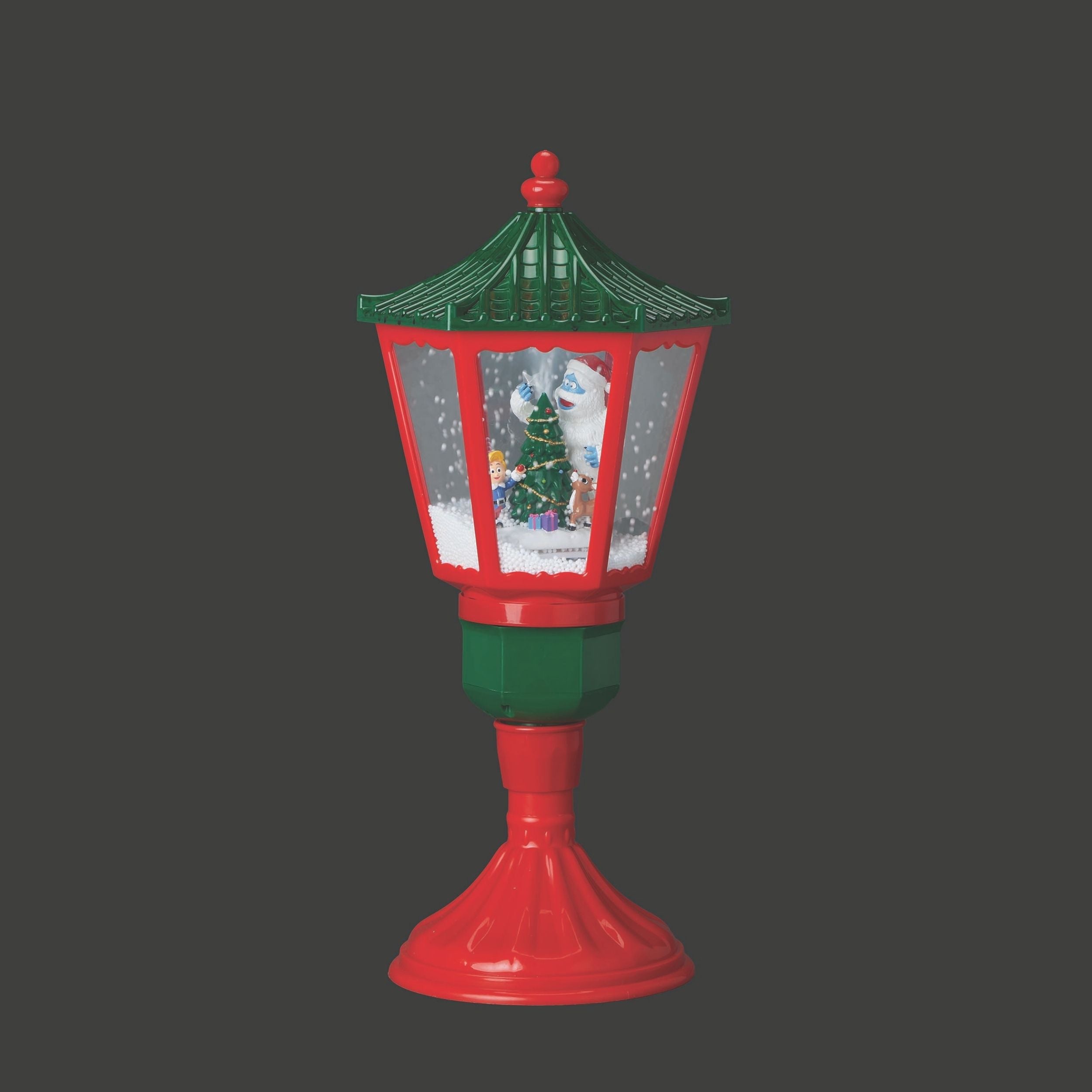 Rudolph & Friends Lighted with Tree Musical Lamppost