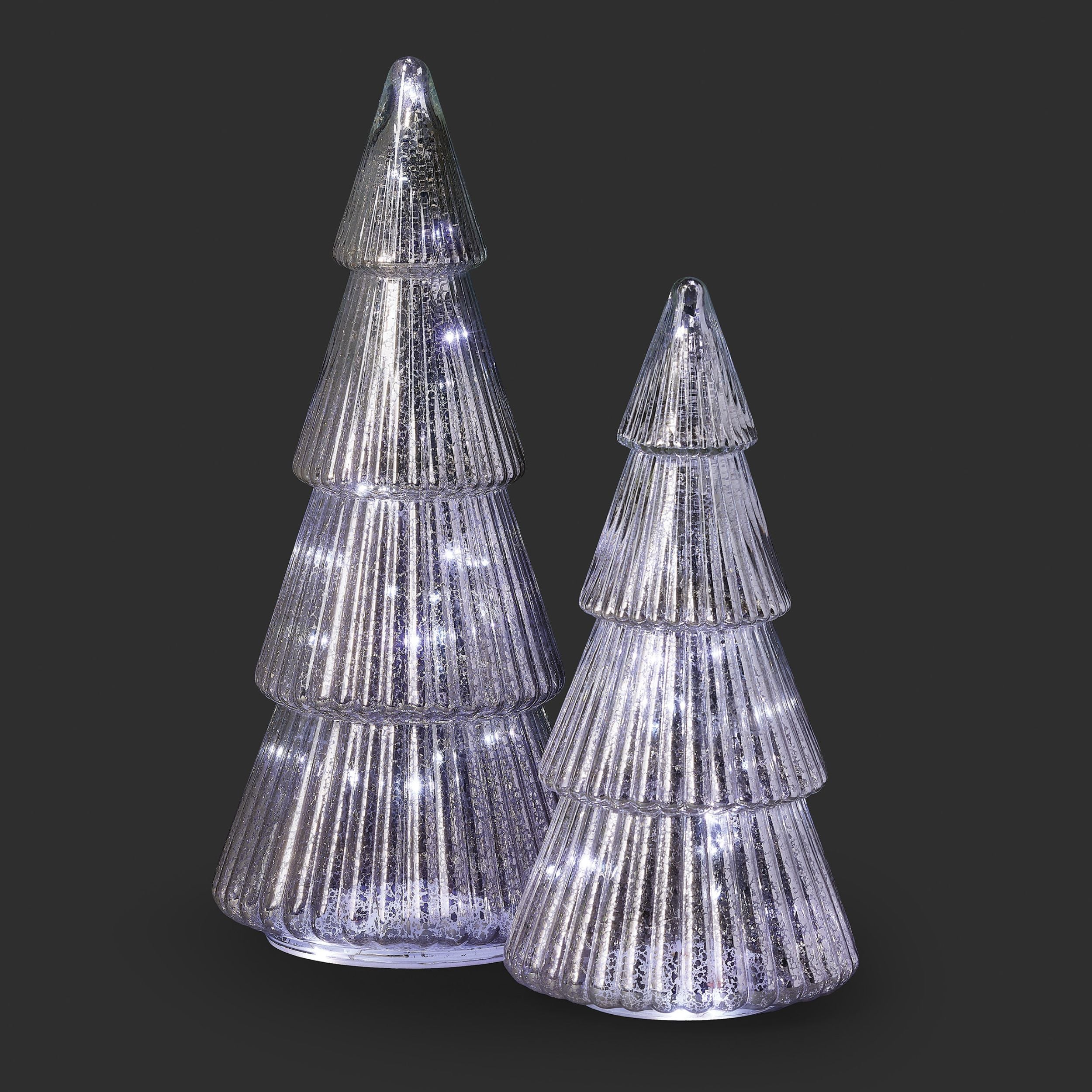 Lighted Glass Tree Set