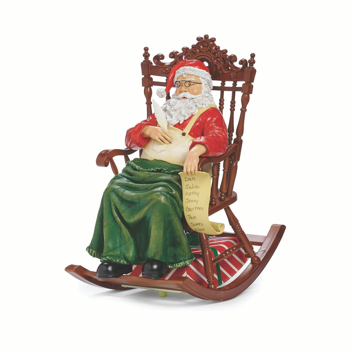 Amusements Musical Santa in Rocking Chair with List