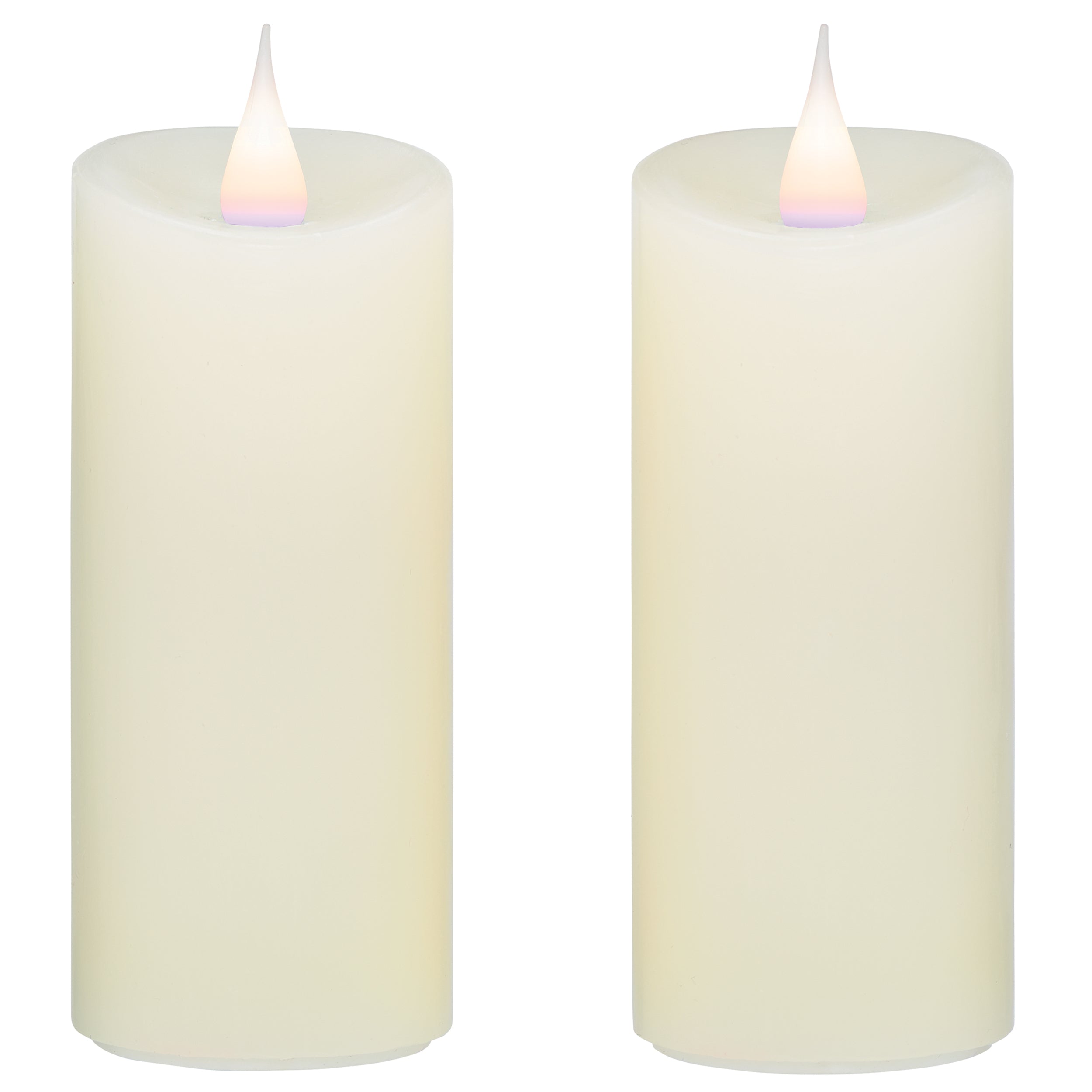 Ivory LED Vanilla Scented Smooth Votive Candles - Set of 2
