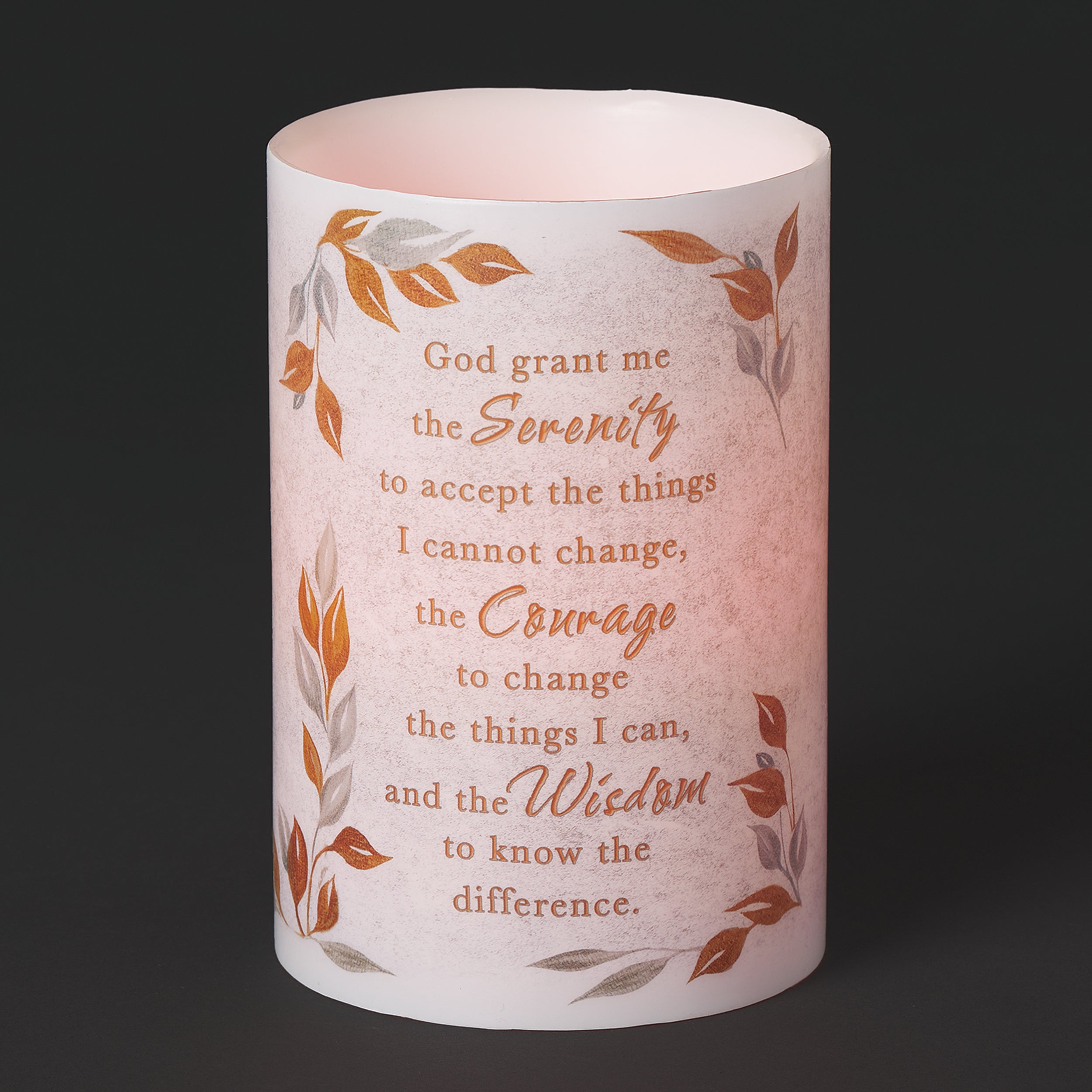 Serenity Prayer LED Flameless Candle