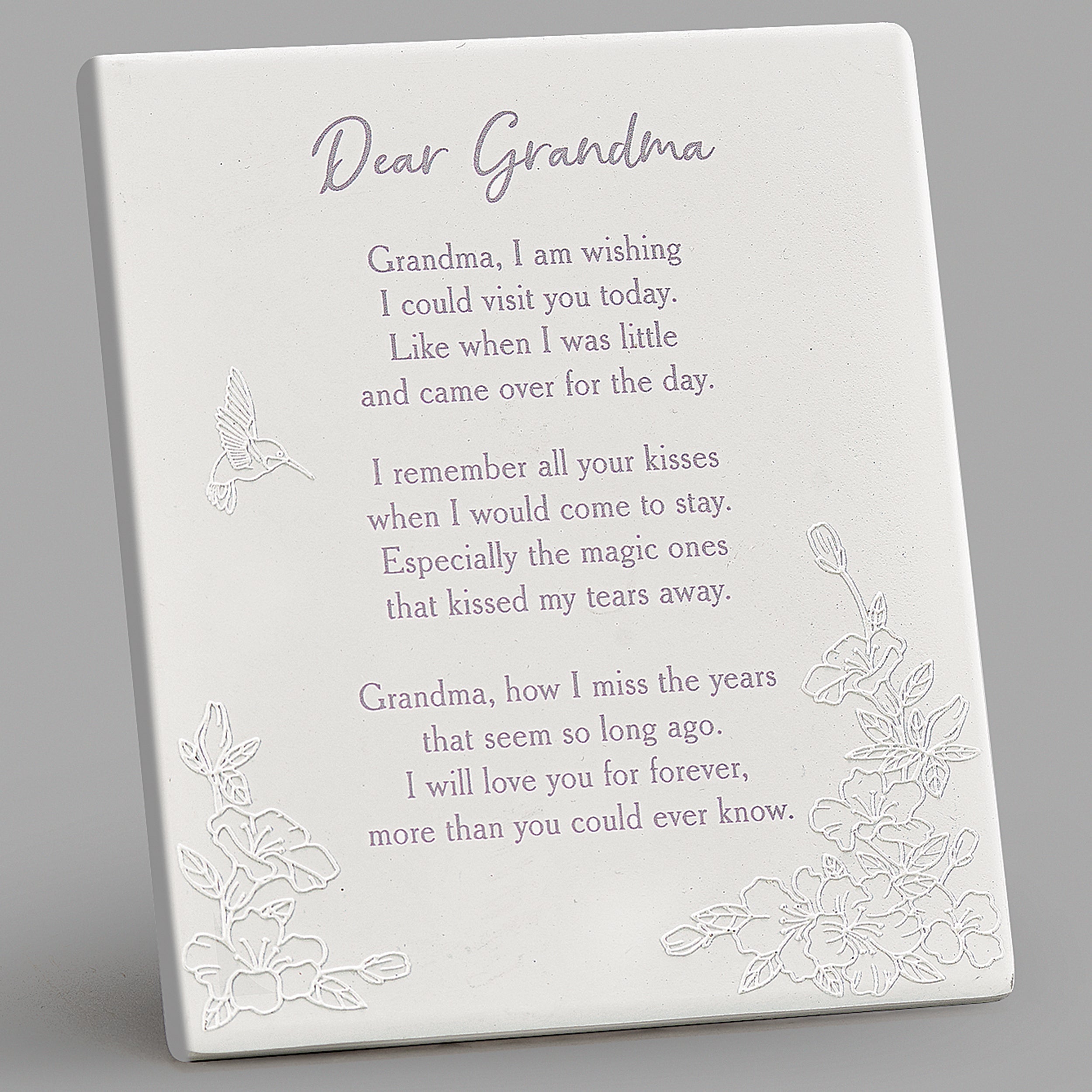 Dear Grandma Ceramic Plaque with Easel Back