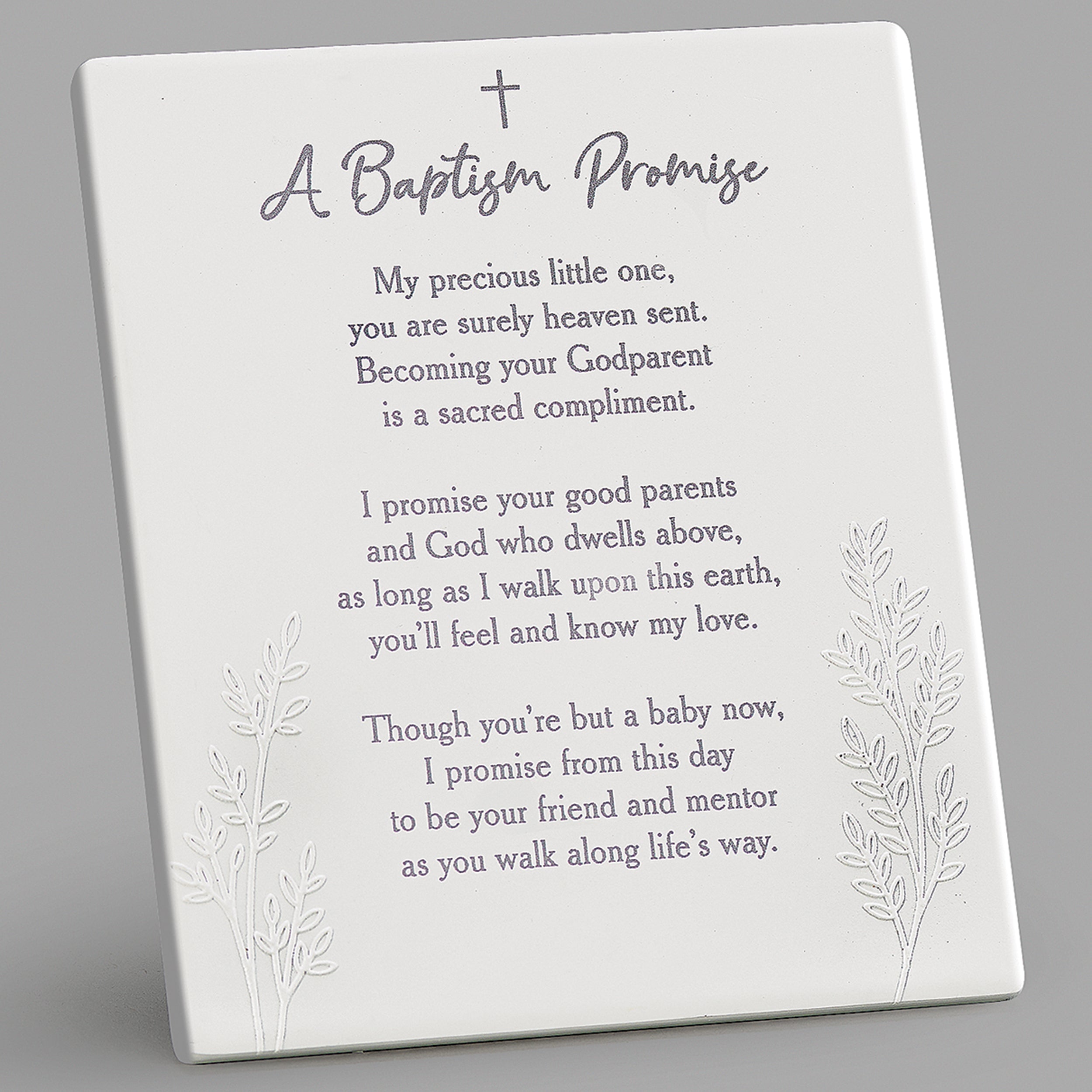 Godparent's Baptism Promise Wall Plaque