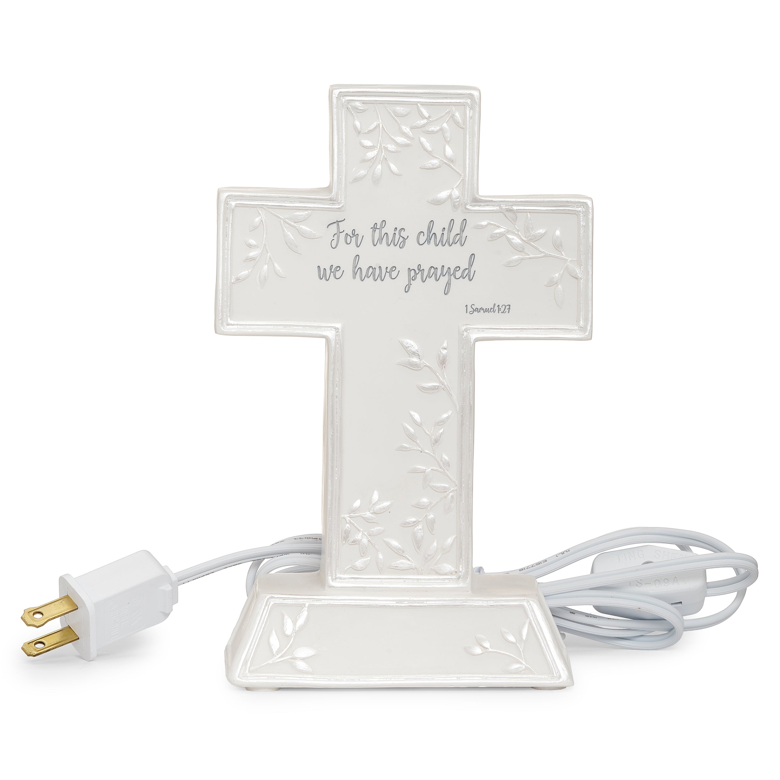 "For This Child We Have Prayed" Cross Night Light