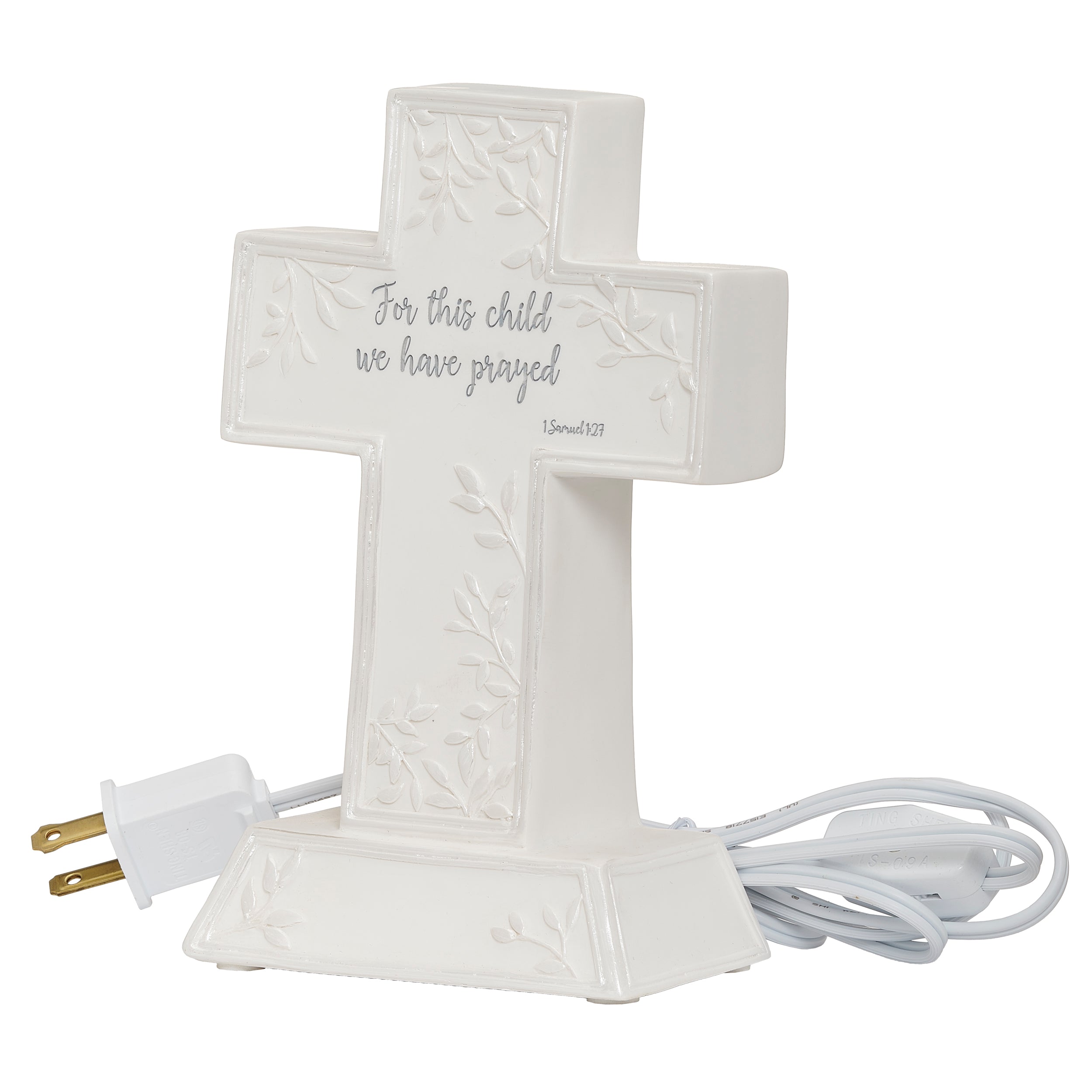 "For This Child We Have Prayed" Cross Night Light