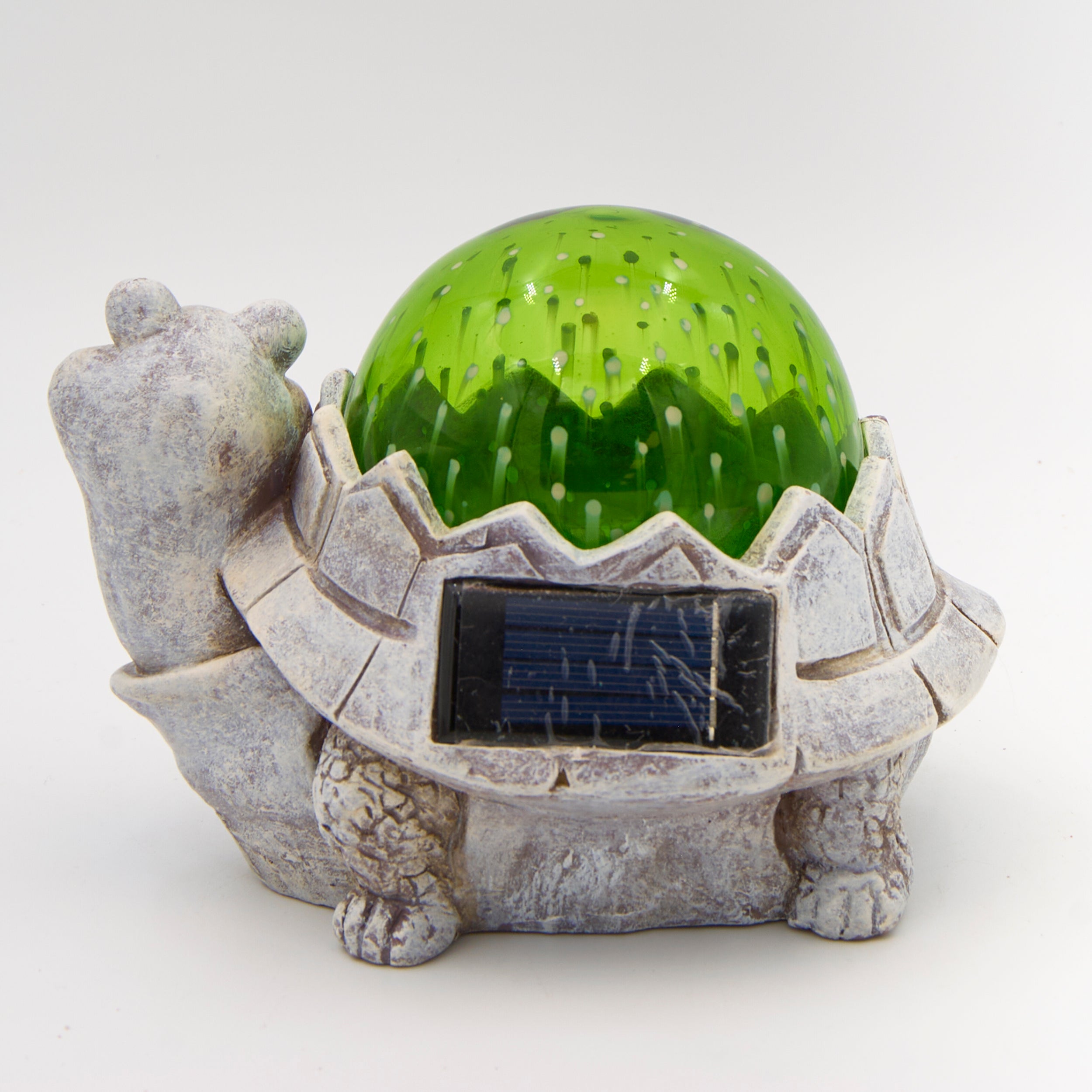 Pudgy Pals Solar-Powered Turtle Garden Statue