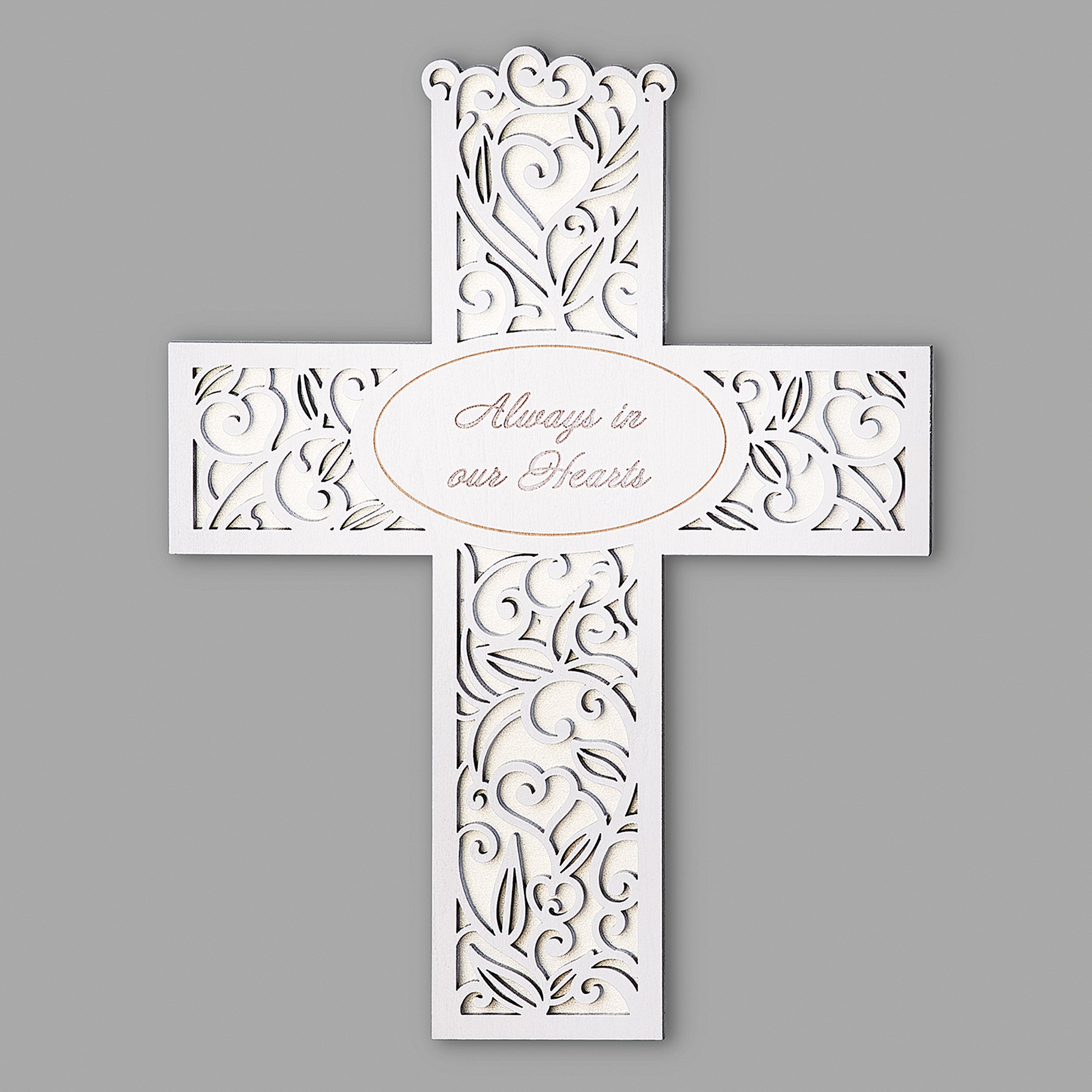 Always in Our Hearts Memorial Wall Cross