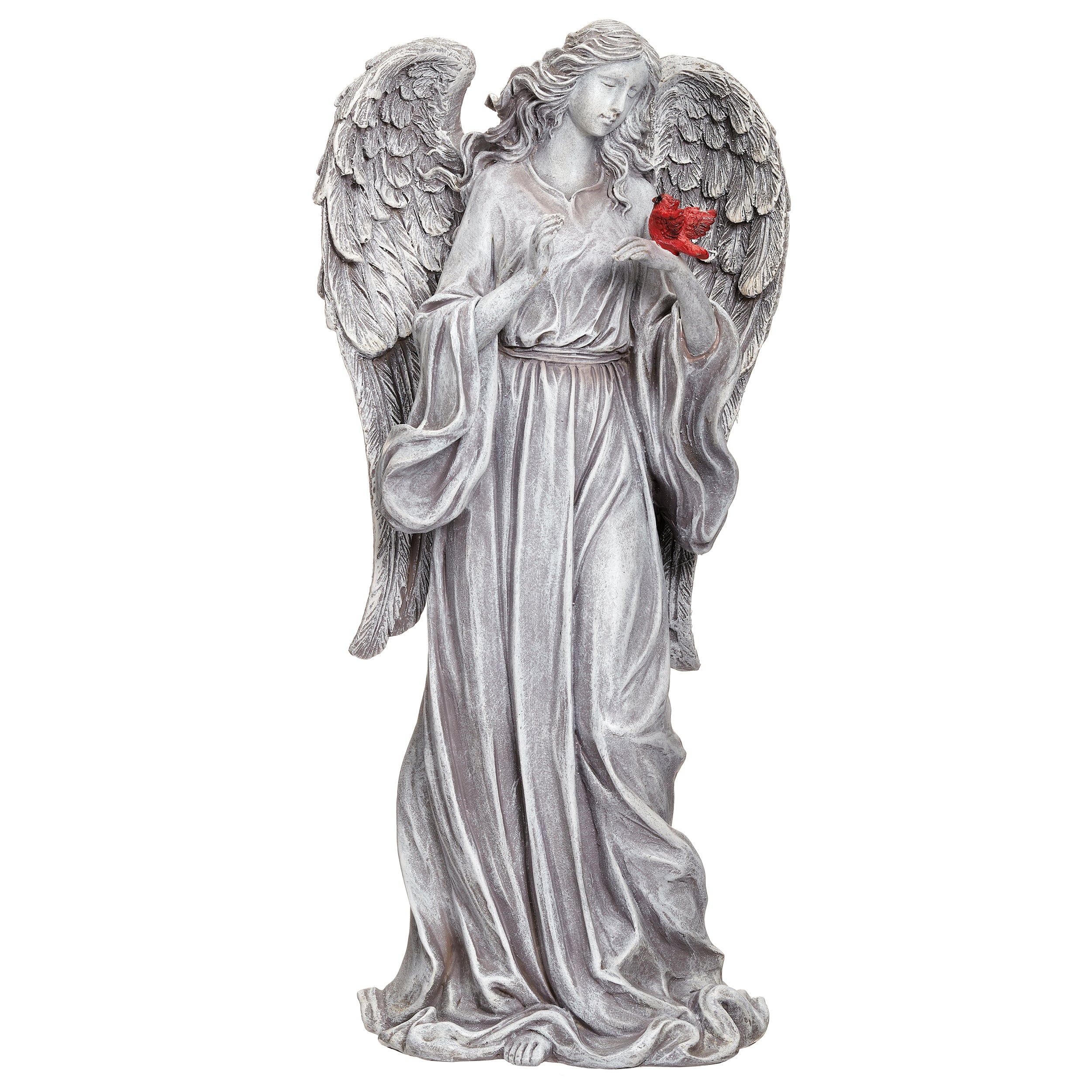 Standing Angel with Cardinal Memorial Statue