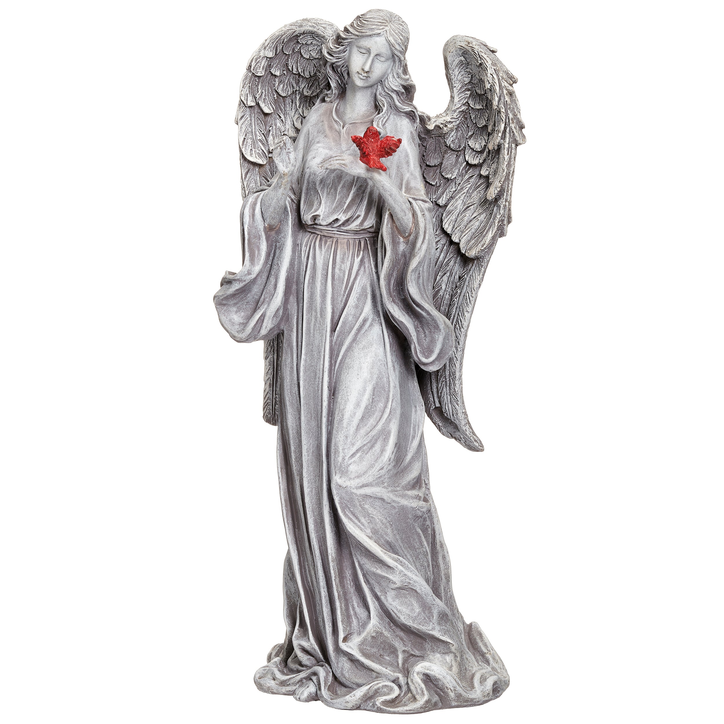 Standing Angel with Cardinal Memorial Statue