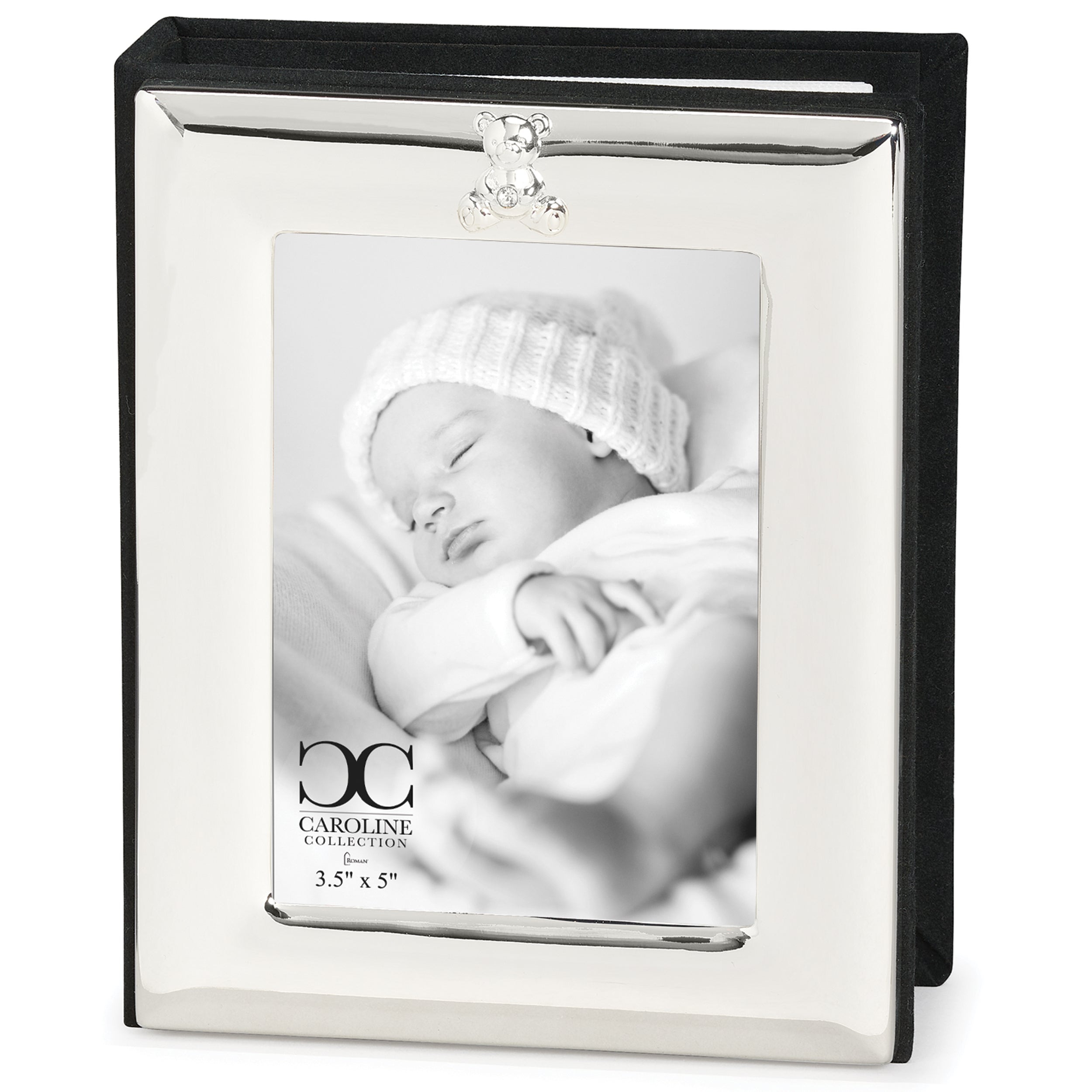 Caroline Collection Baby Photo Album with Teddy Bear Accent