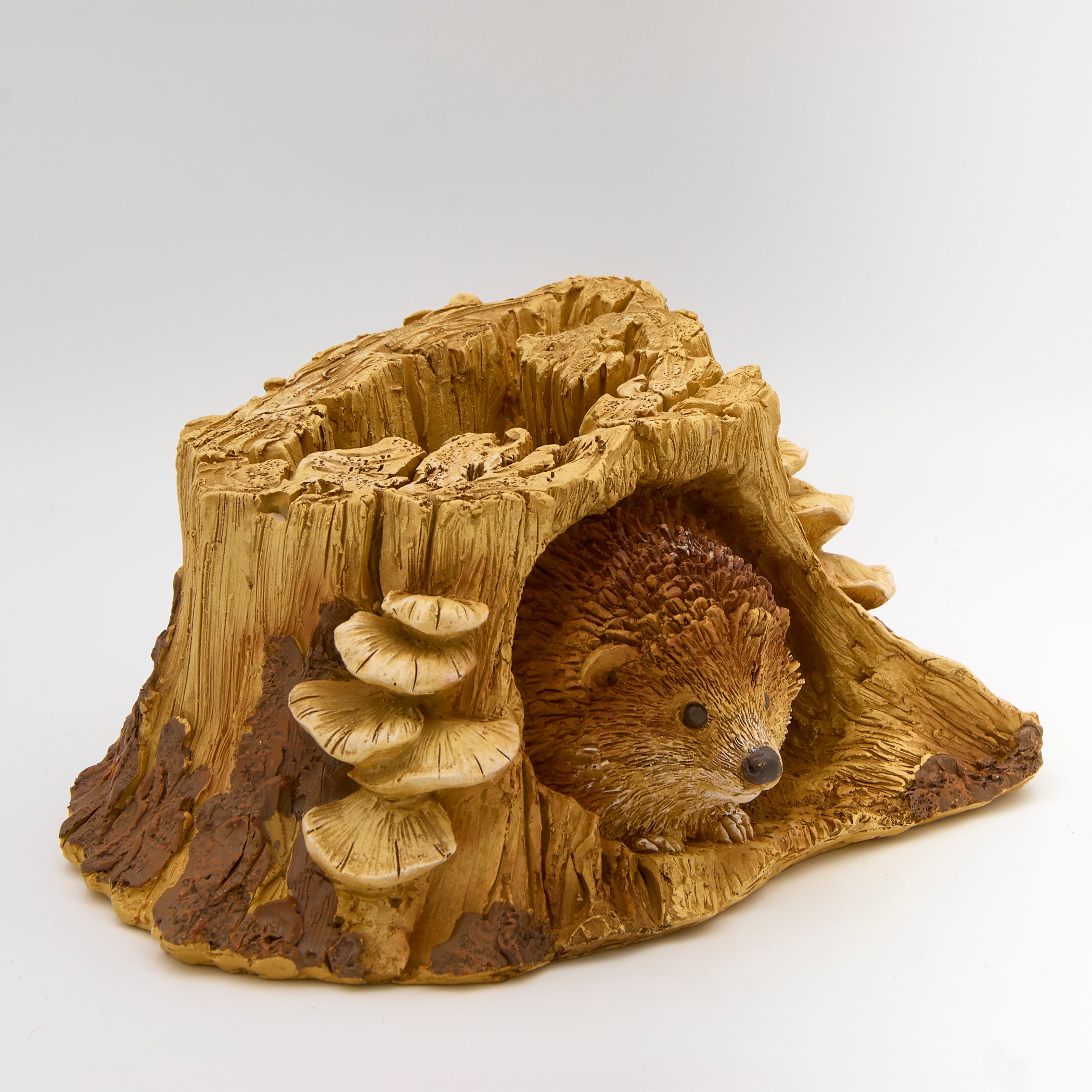 Hedgehog in Tree Stump Garden Statue – Timber Tails Collection
