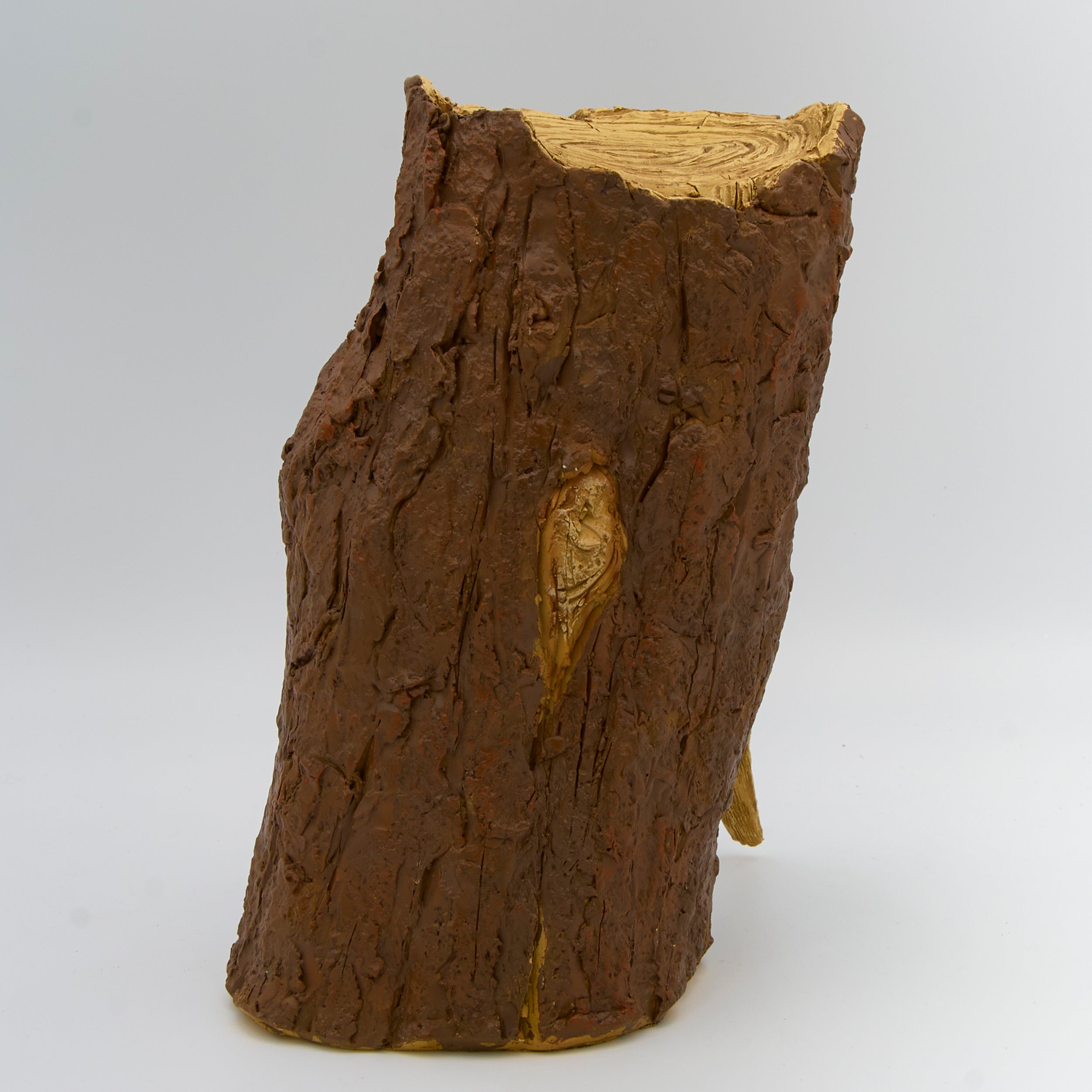 Mother Robin & Babies in Tree Trunk Garden Statue – Timber Tails Collection