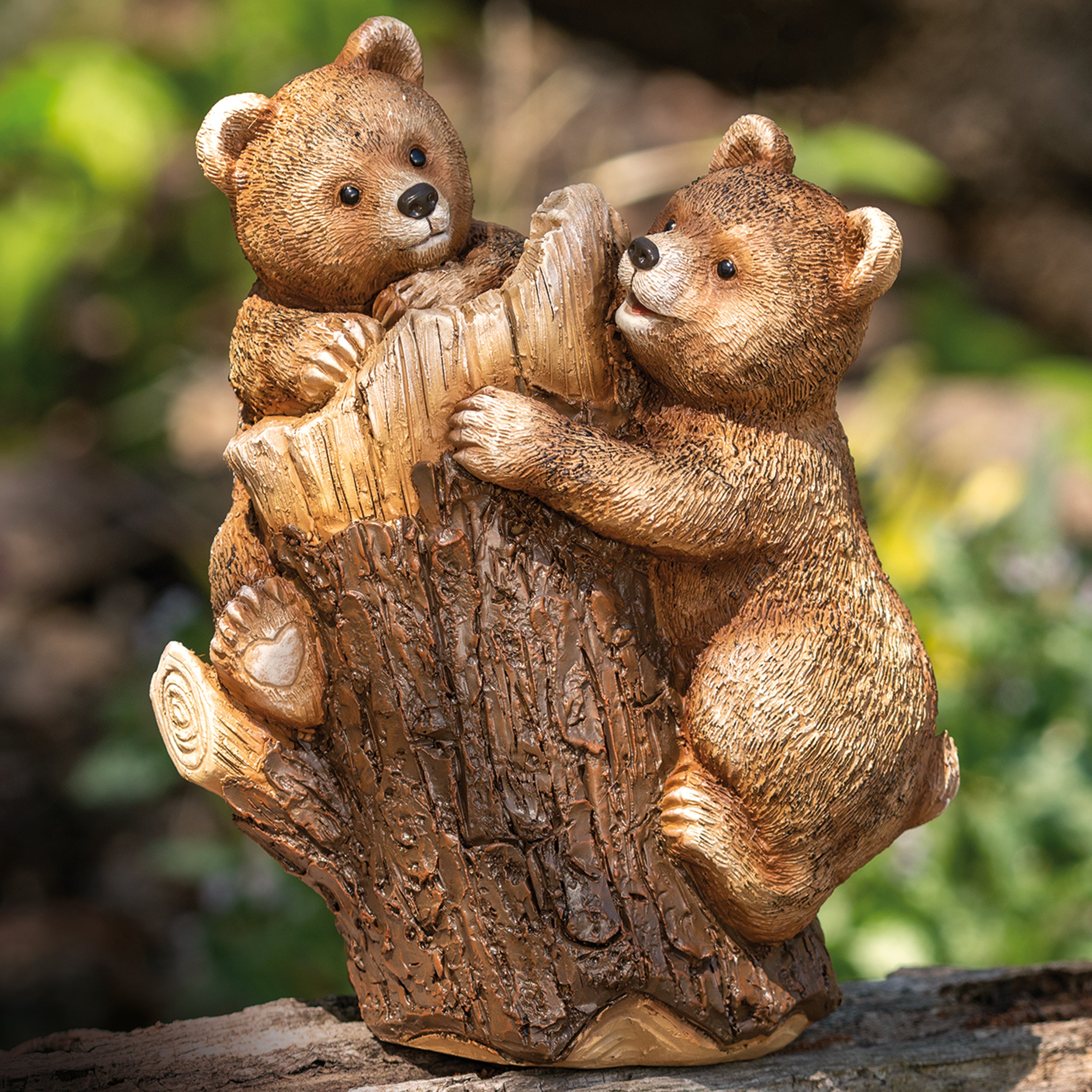 Bear Cubs Climbing Tree Garden Statue – Timber Tails Collection