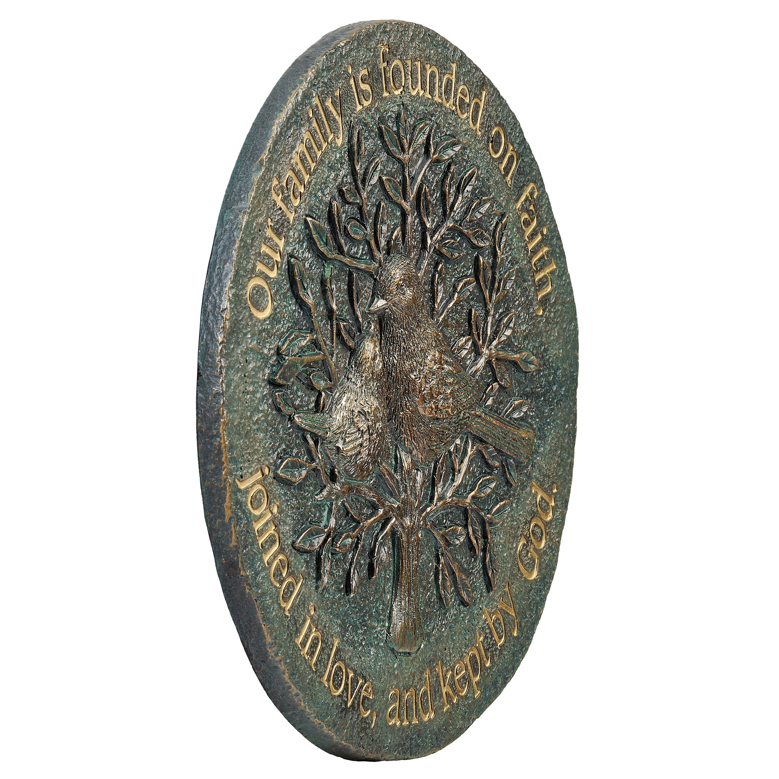 Family Founded on Faith Bronze Garden Stepping Stone