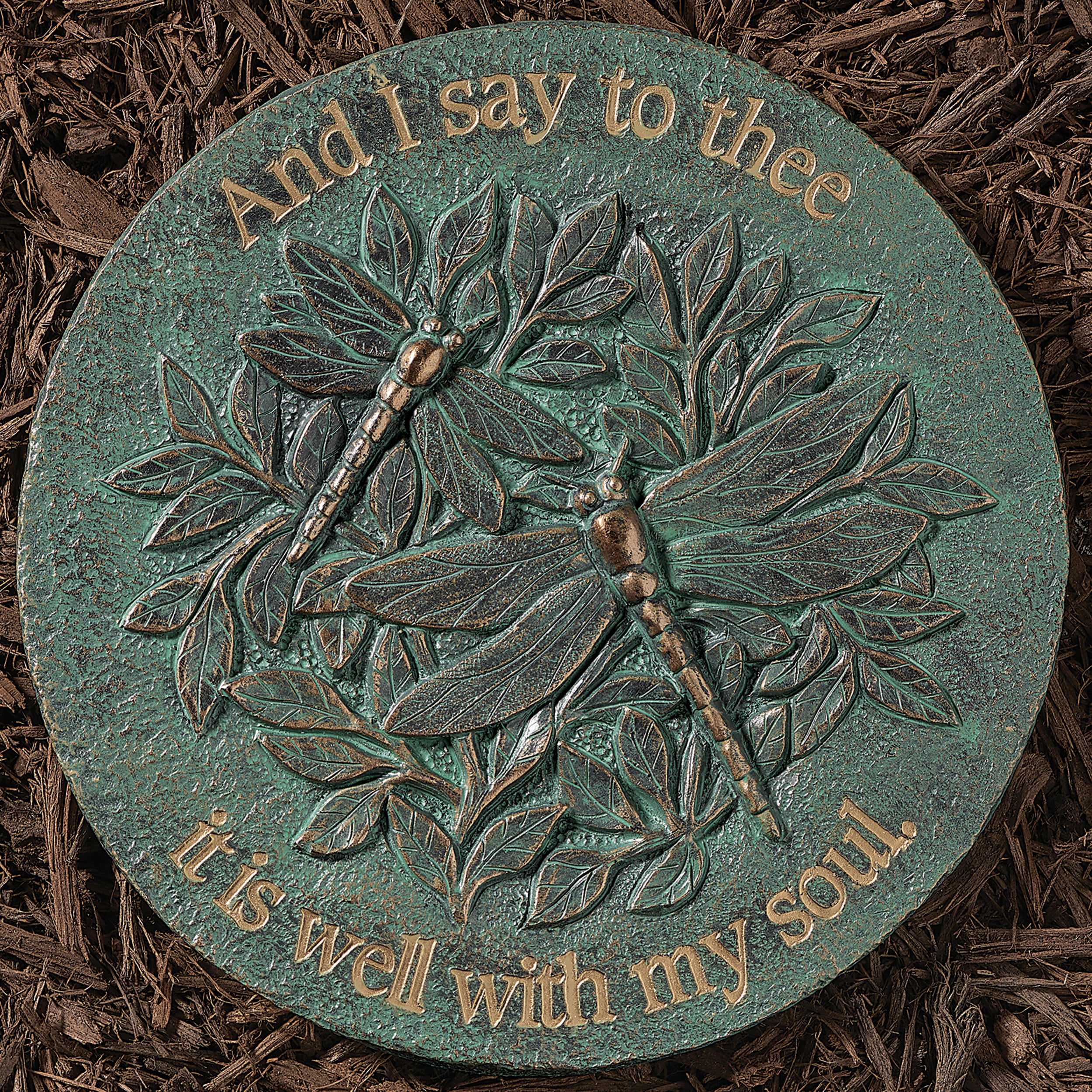 It Is Well Dragonfly Garden Stepping Stone