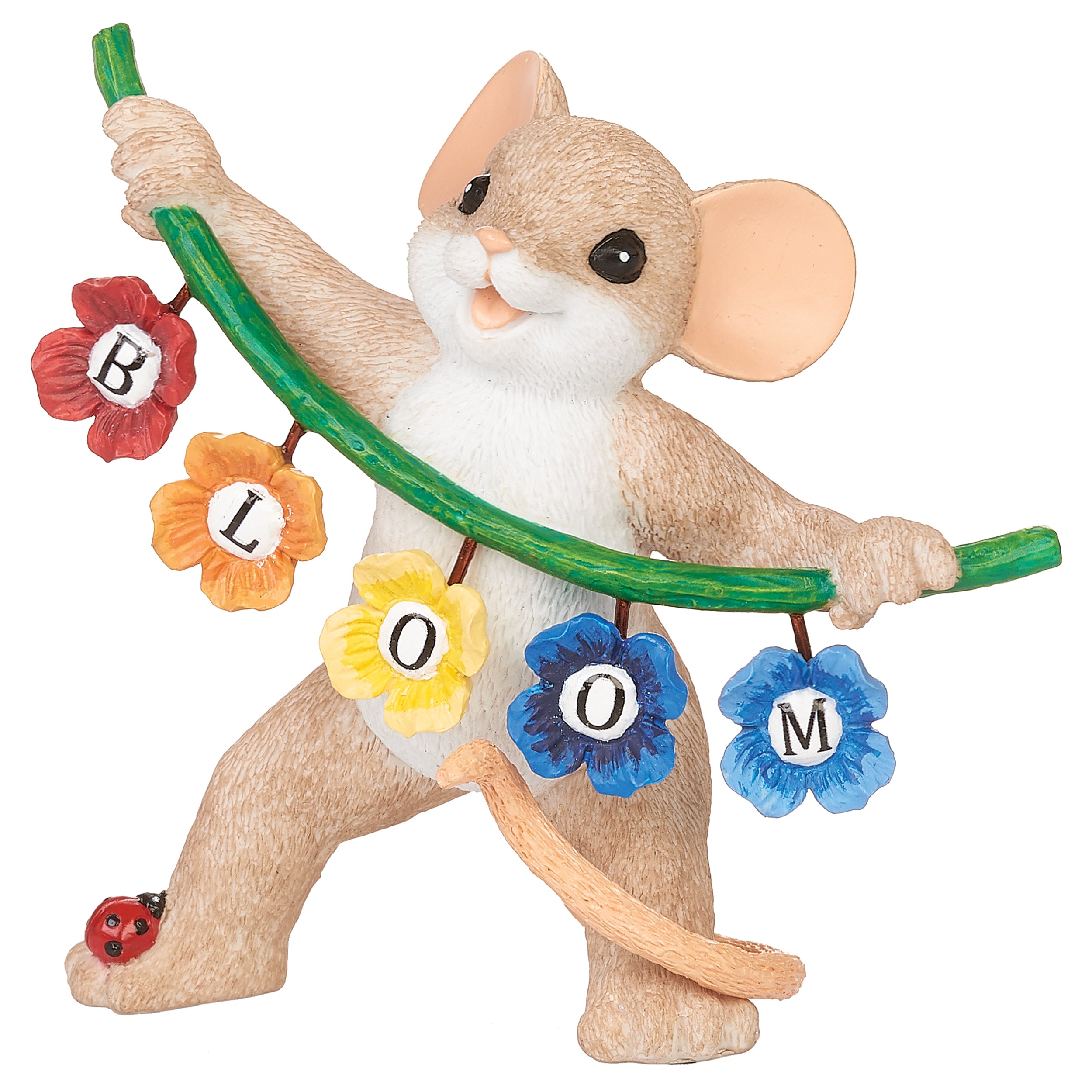 Charming Tails Mouse with Bloom Garland Figure