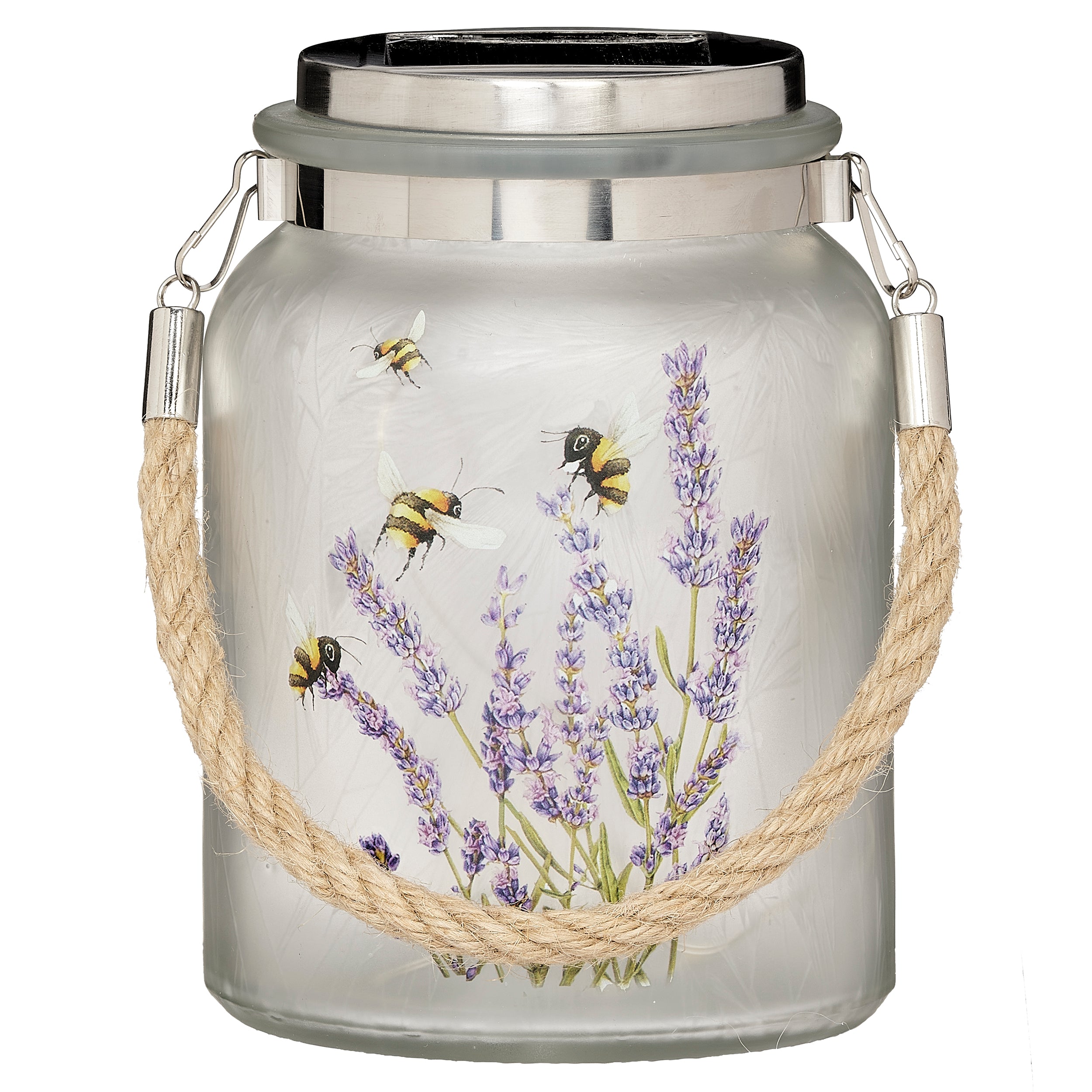 Solar-Powered Nature Jar Garden Light with Stake