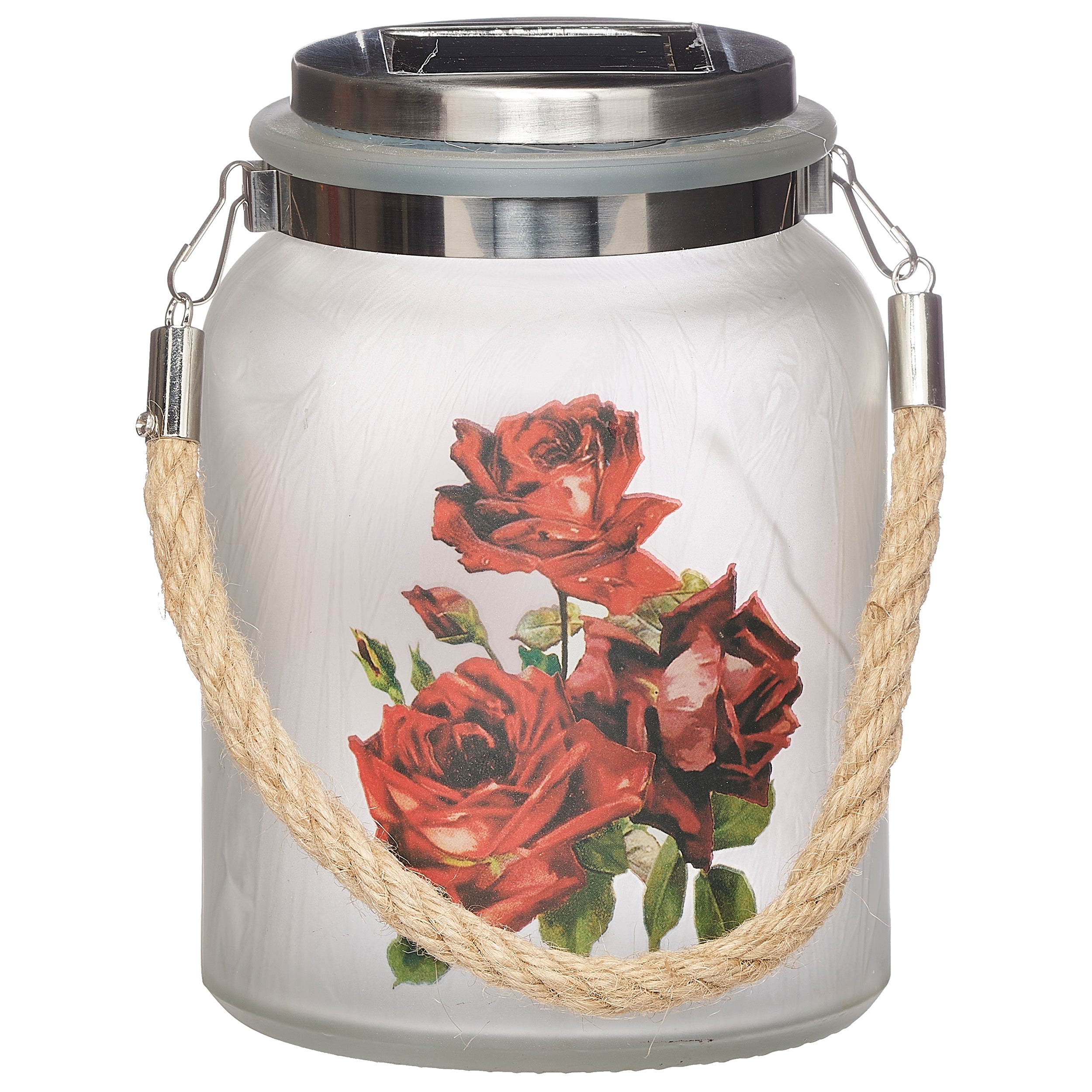 Solar-Powered Nature Jar Garden Light with Stake