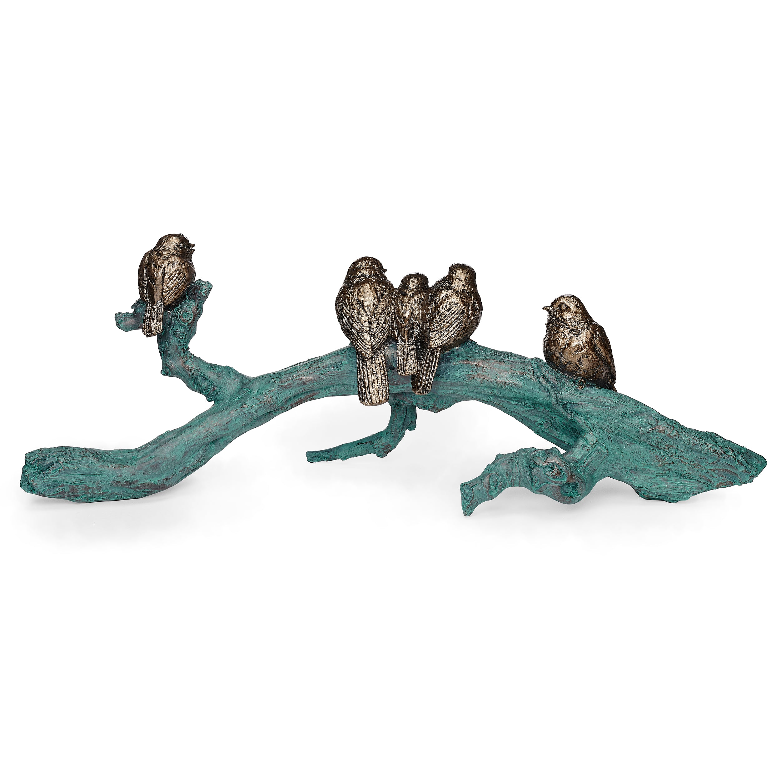 Birds on Branch Resin Garden Statue