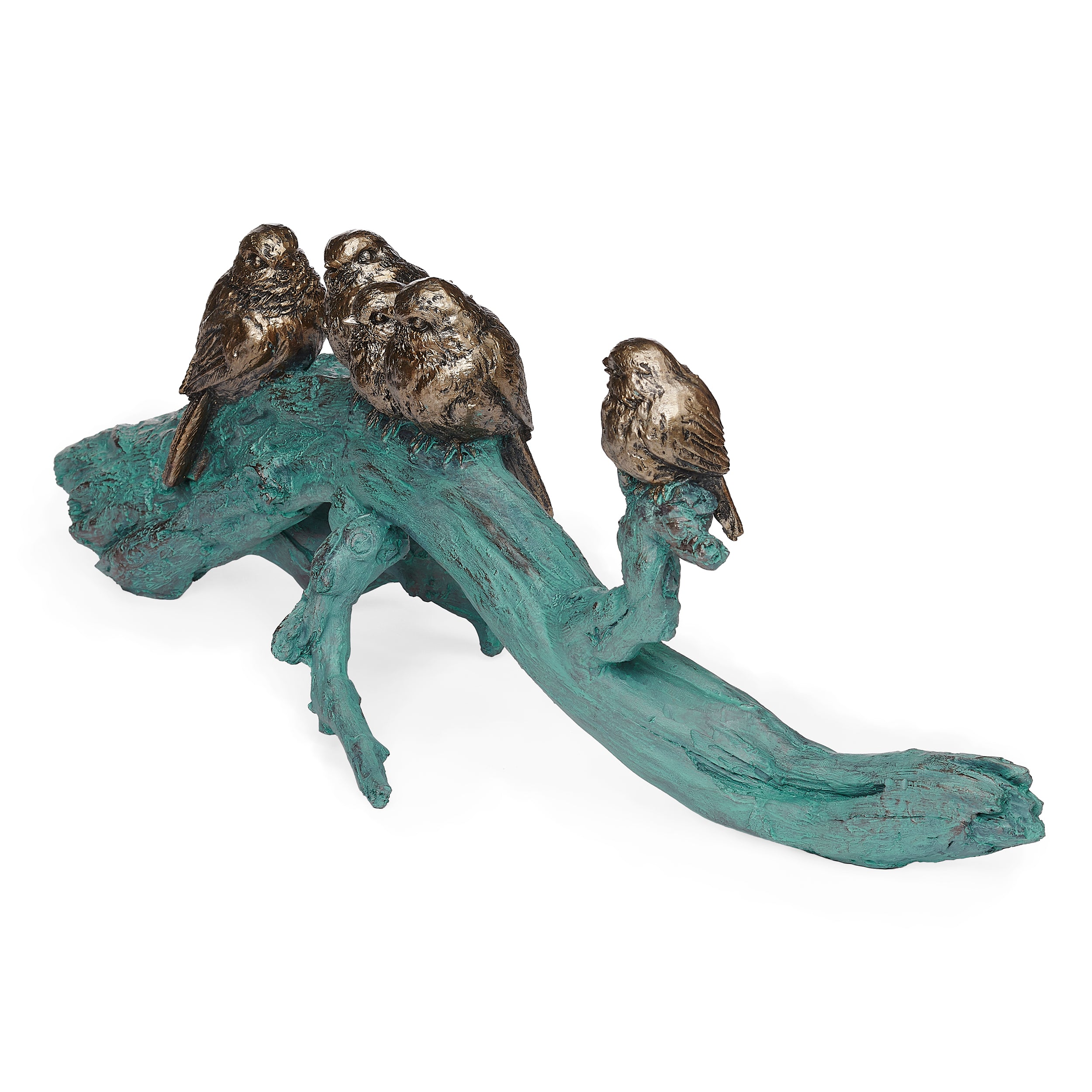 Birds on Branch Resin Garden Statue