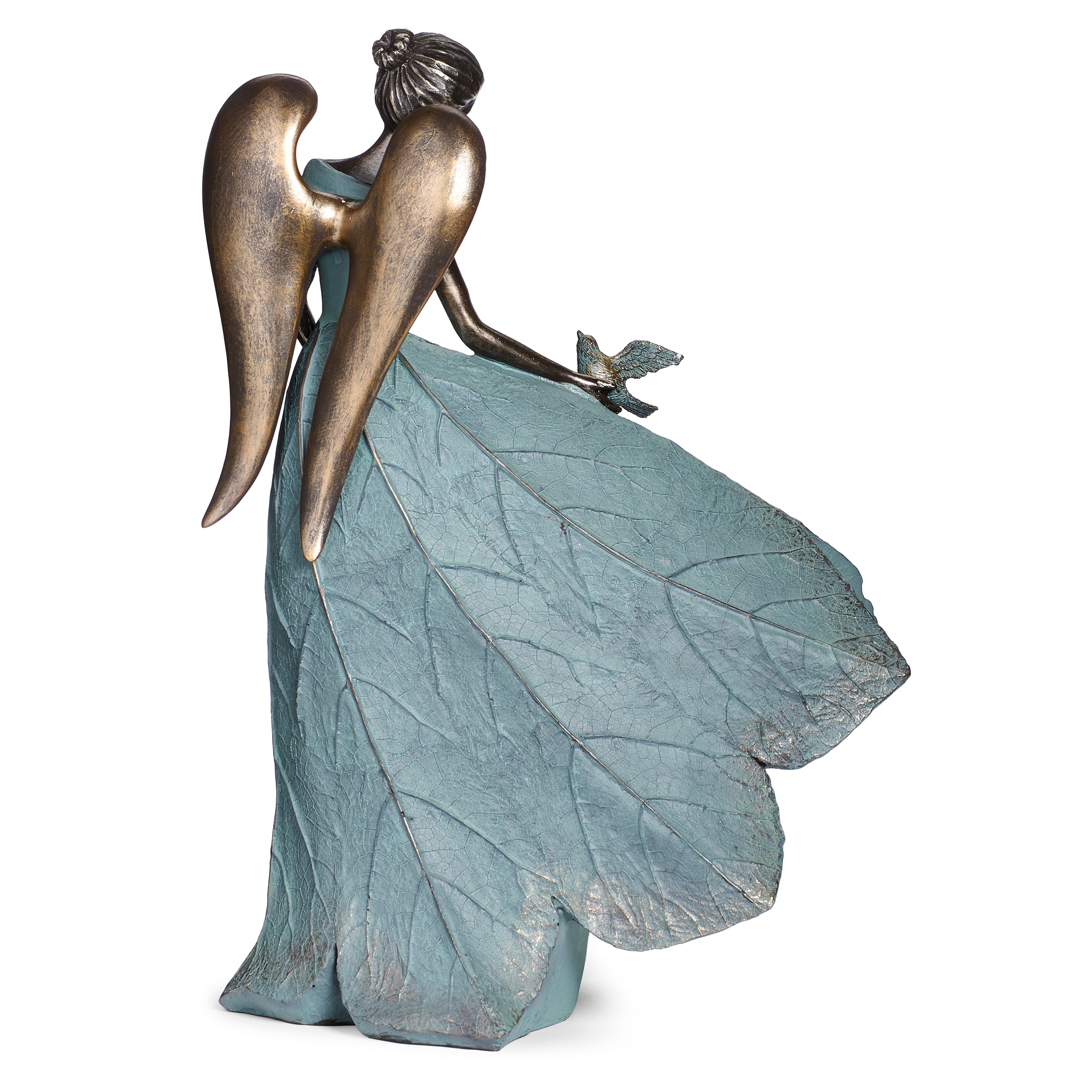 Angel with Bird Garden Statue