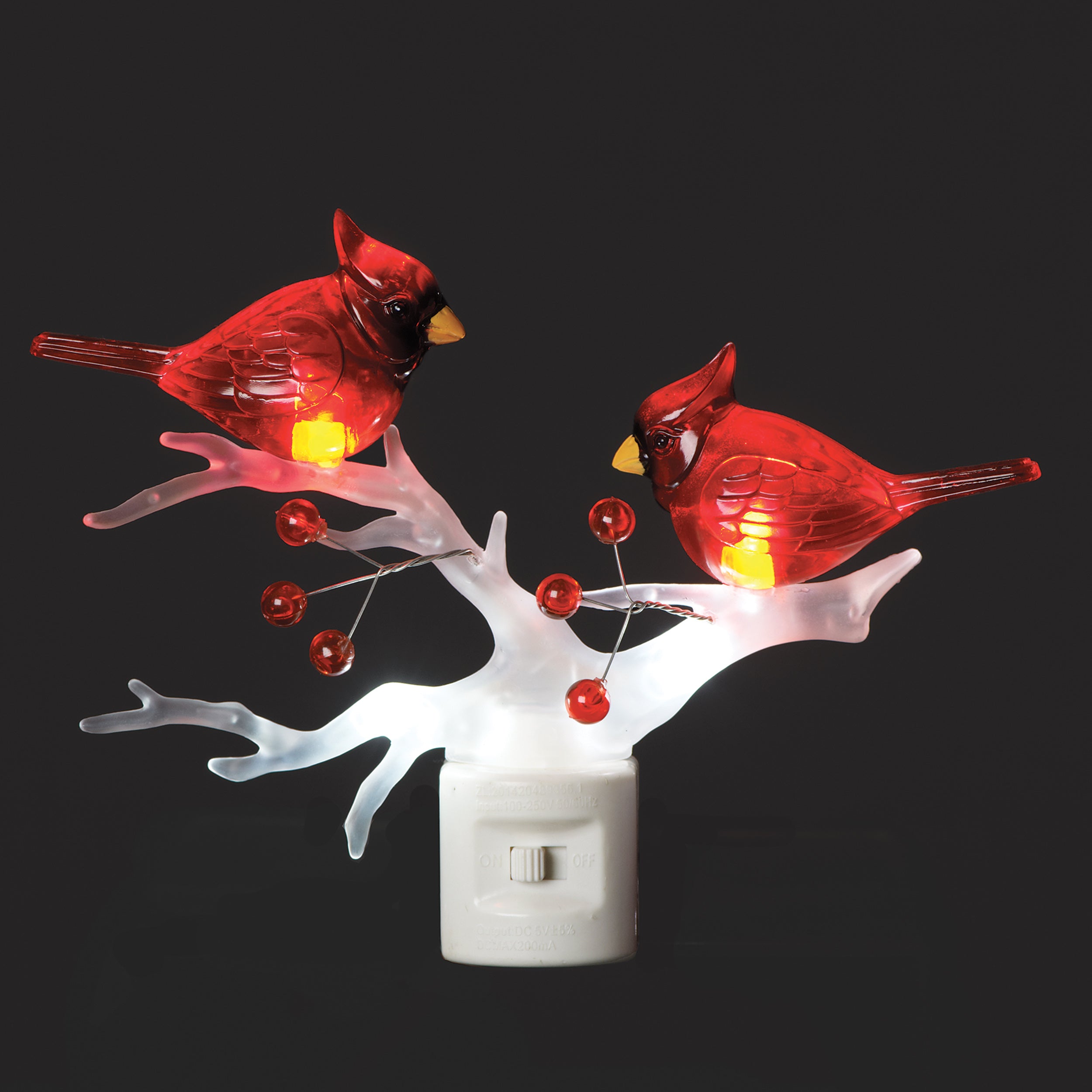 Roman Lights Cardinals on a Branch Night-Light