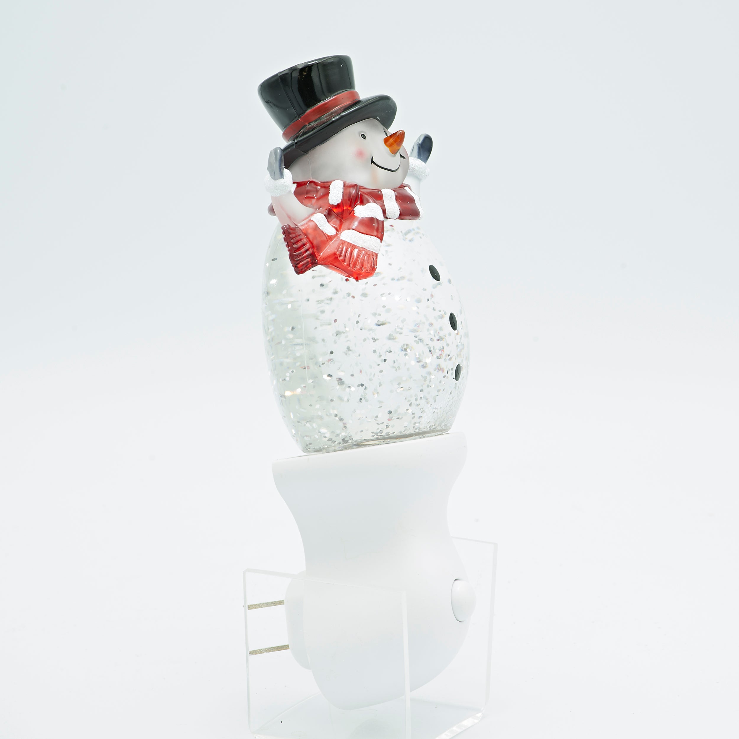 Roman Lights Swirling Snowman Night-Light