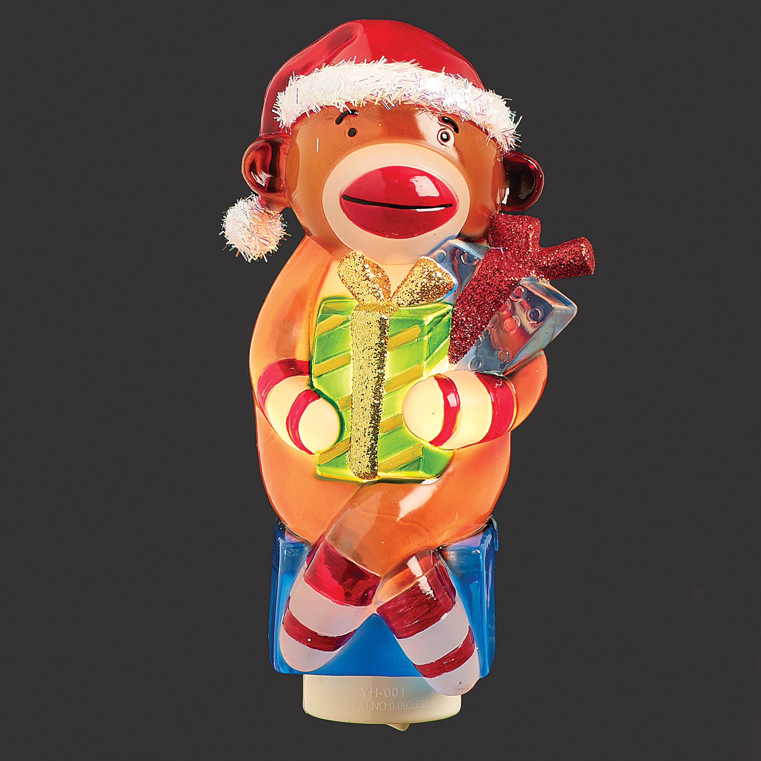 Roman Lights Christmas Sock Monkey Night-Light