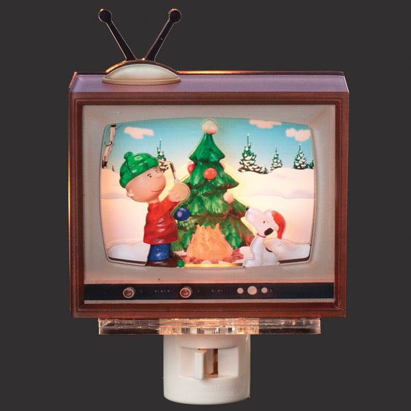 Peanuts Vintage TV Christmas Tree Night-Light