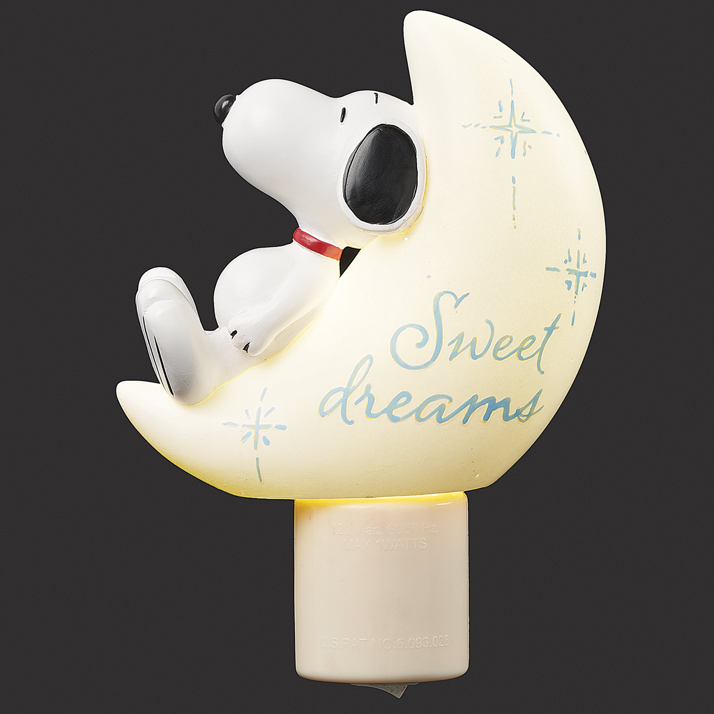 Peanuts Snoopy "Sweet Dreams" Moon-Shaped Night-Light