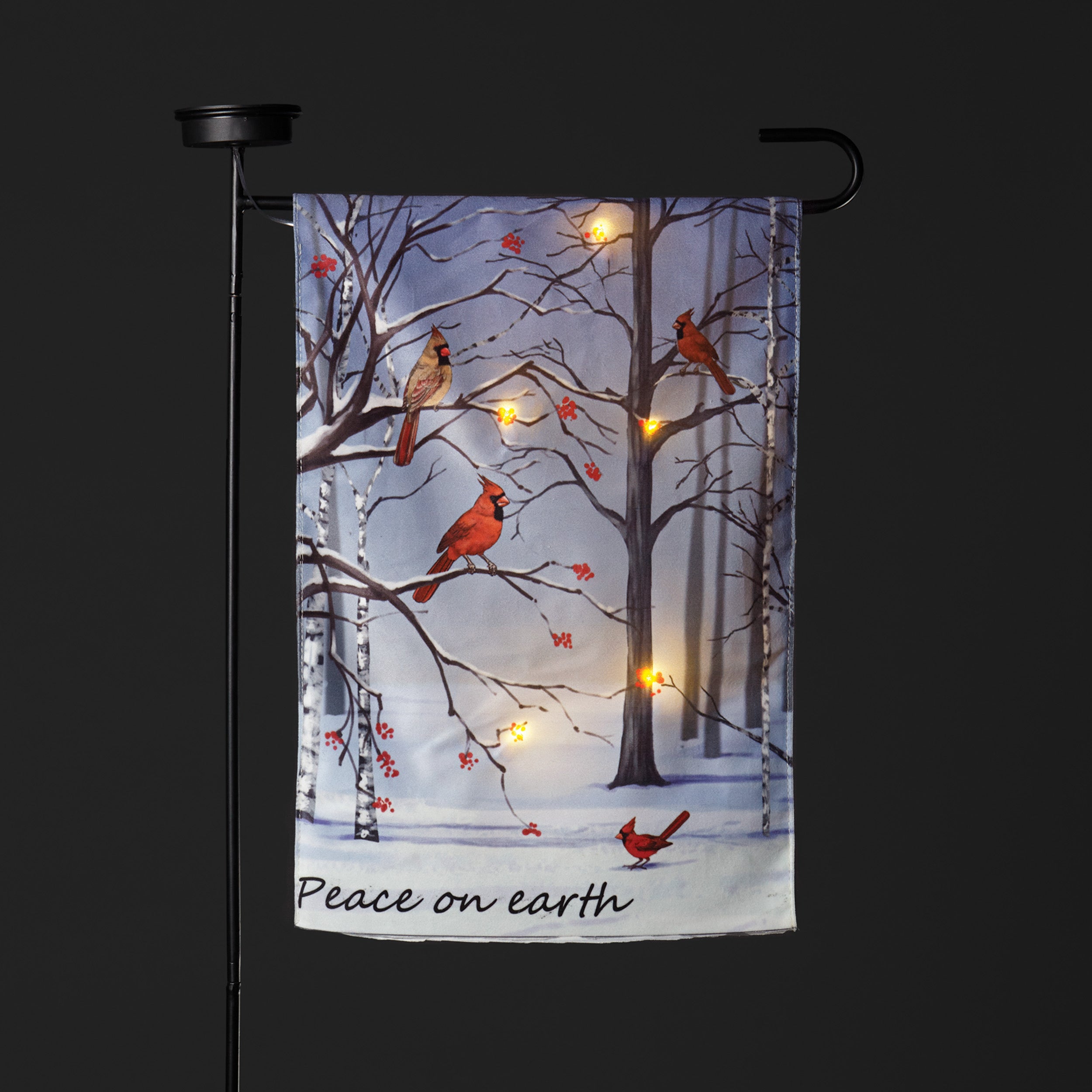 Roman Lights "Peace on Earth" Solar Garden Flag