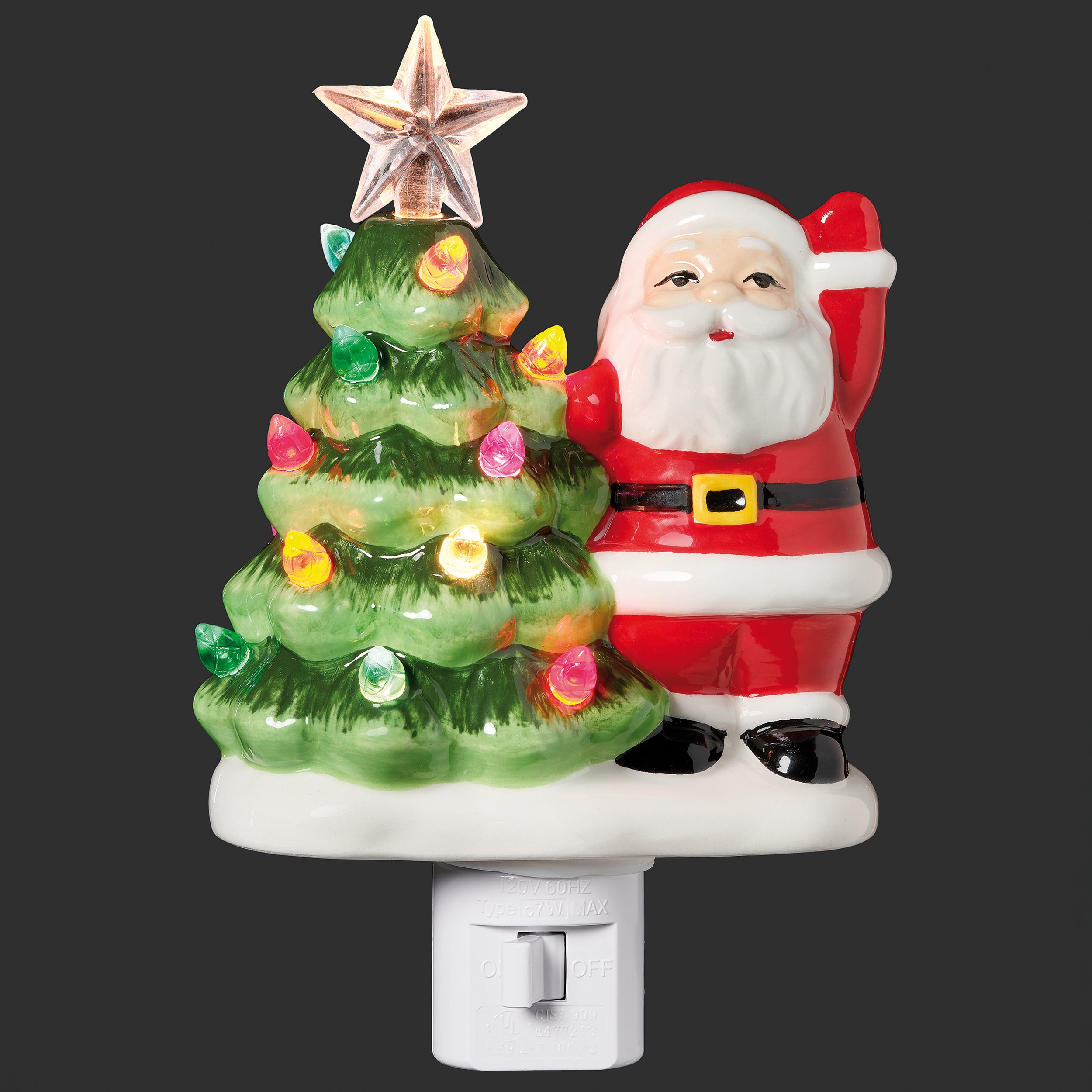 Roman Lights Santa & Christmas Tree Night-Light