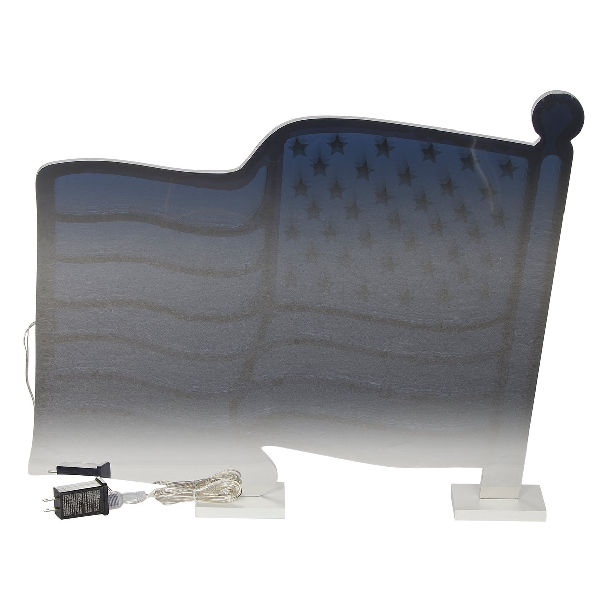 Roman Lights American Flag Eternity Light table decor, back view